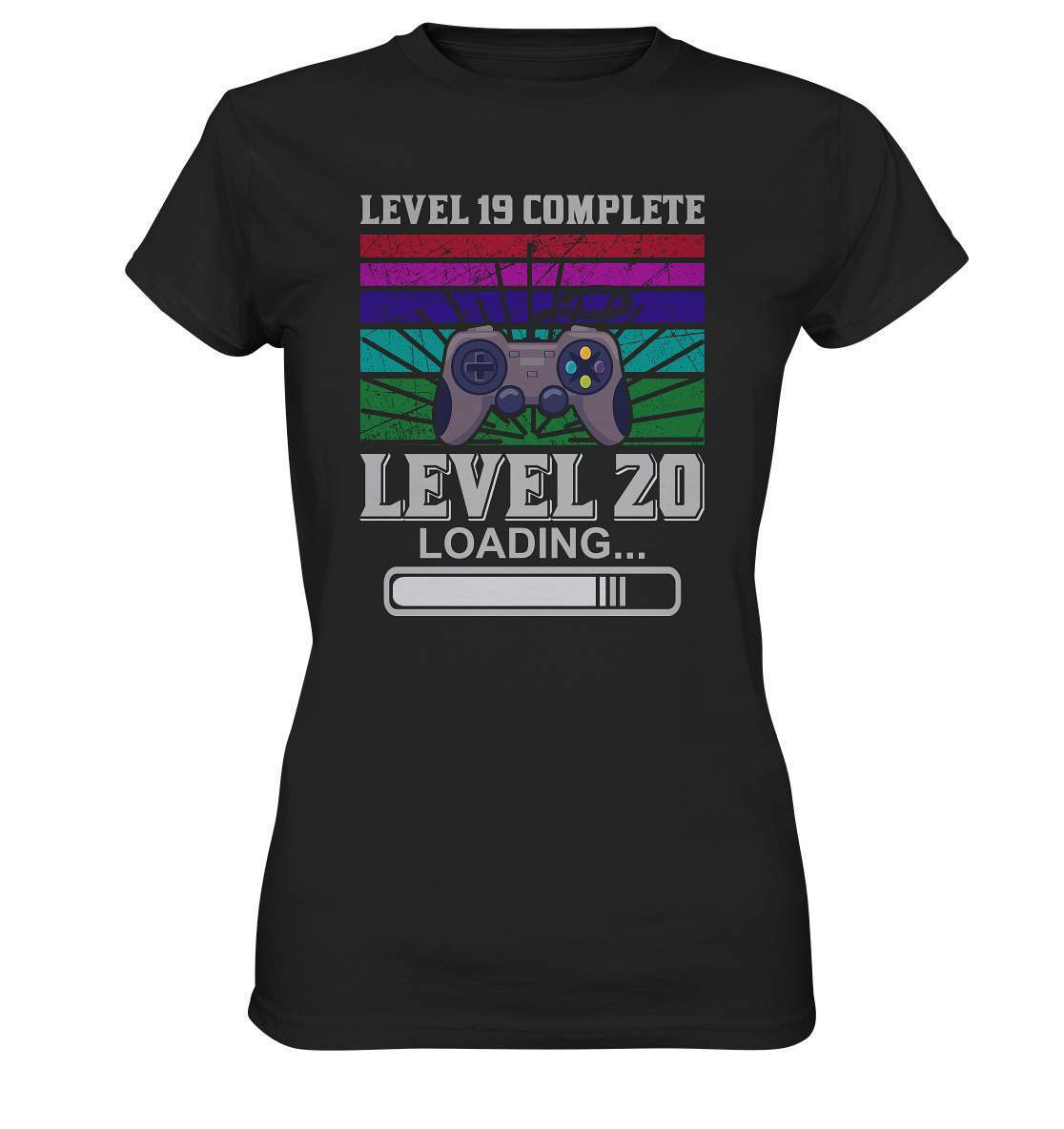 Zocker Outfit zum Geburtstag Level 19 Completed Level 20 Loading - Ladies Premium Shirt-computer,controller,gamepad,gamer,geboren zum zocken,geborener zocker,joystick,Konsole,Level 19 completed,spielkonsole,zocken,zockerleidenschaft