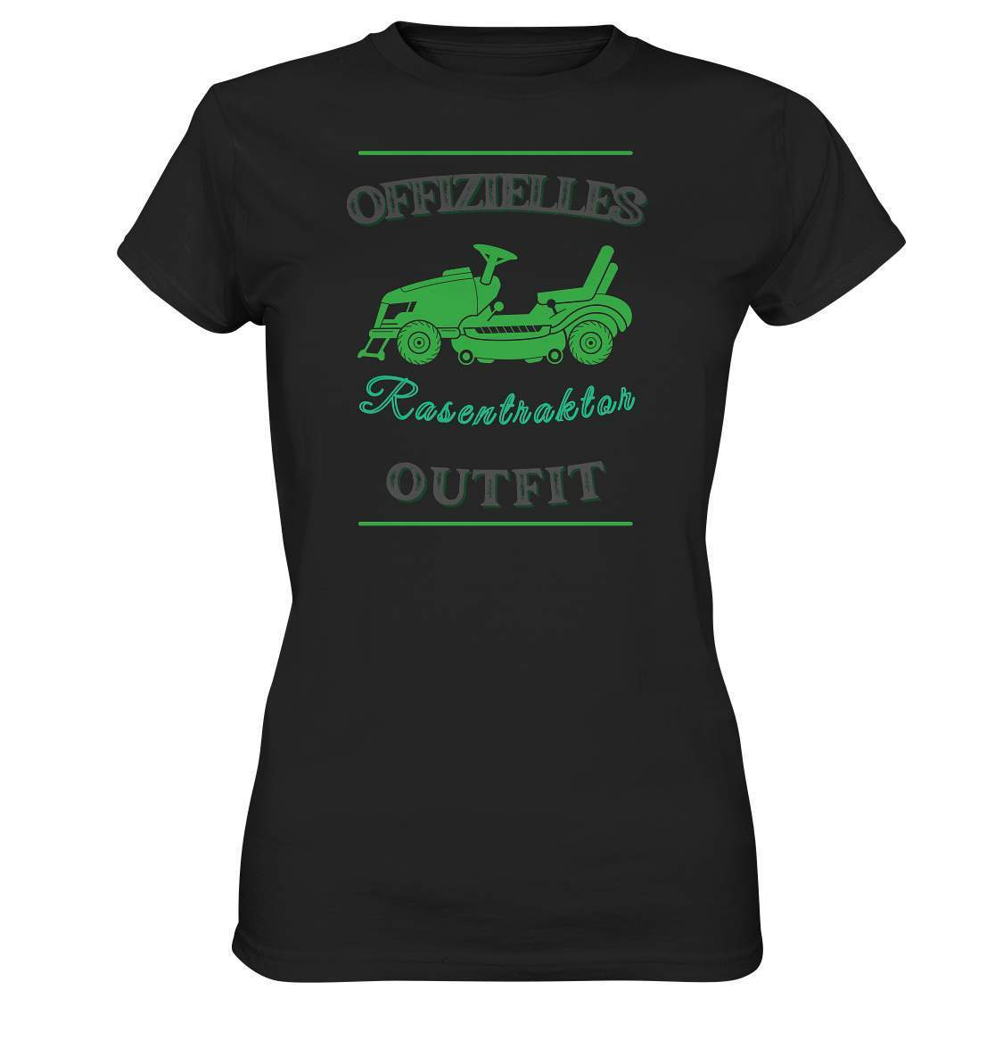 Offizielles Rasentraktor Outfit Gärtner - Ladies Premium Shirt-aufsitzmäher,gartenfachmann,gras mähen,gärnter,landschaftsgärtner,landschaftspflege,landschaftspfleger,rasen mähen,rasenmäher,rasenpflege,rasentraktor,rasentraktor outfit,rasentrekker