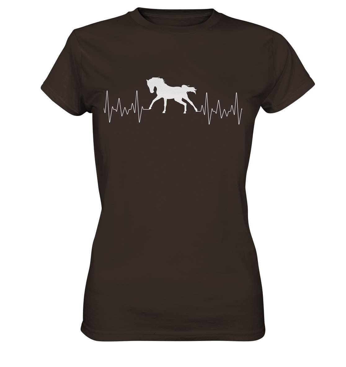 Herzschlag Pferd Liebe Frequenz Puls Liebhaber Reiter Herz - Ladies Premium Shirt-dressur,dressurreiter,fohlen,hengst,Herz,Herzschlag,hufeisen,pferd,pferde,pferdesport,pferdesprüche,pony,ponyhof,quarterhorse,reiter,reitersprüche,reitsport,ross,sattel,sliding stop,sportpferde,springreiten,stute,westernpferd,westernreiten