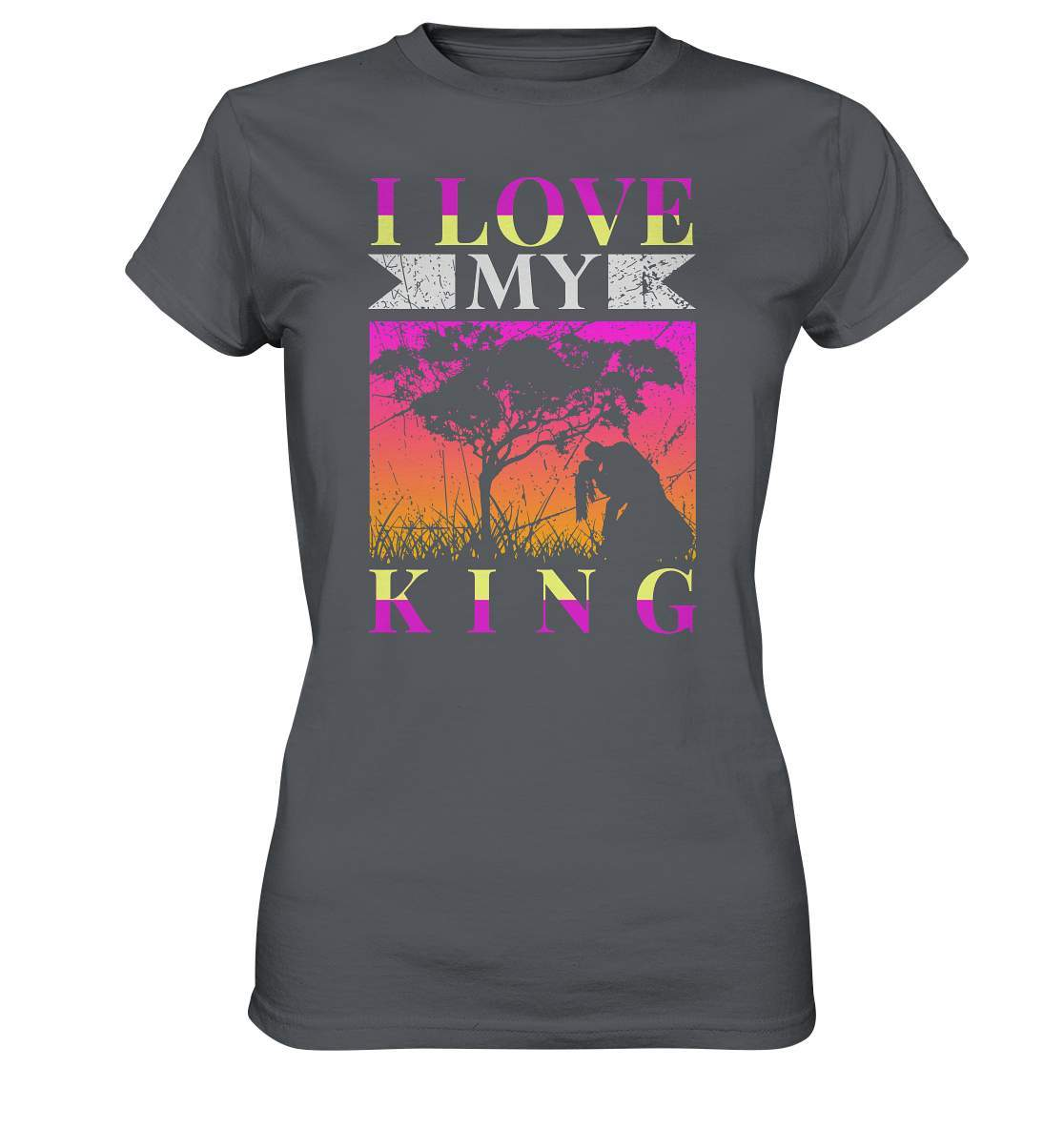 I Love my King Valentinstag - Ladies Premium Shirt-14 Februar,Anti Valentinstag,be my valentine,frisch verliebt,für verliebte,große Liebe,I Love my King,lover,tag der verliebten,valentines day,Valentinstag,Valentinstag Geschenk,Valentinstag Ideen