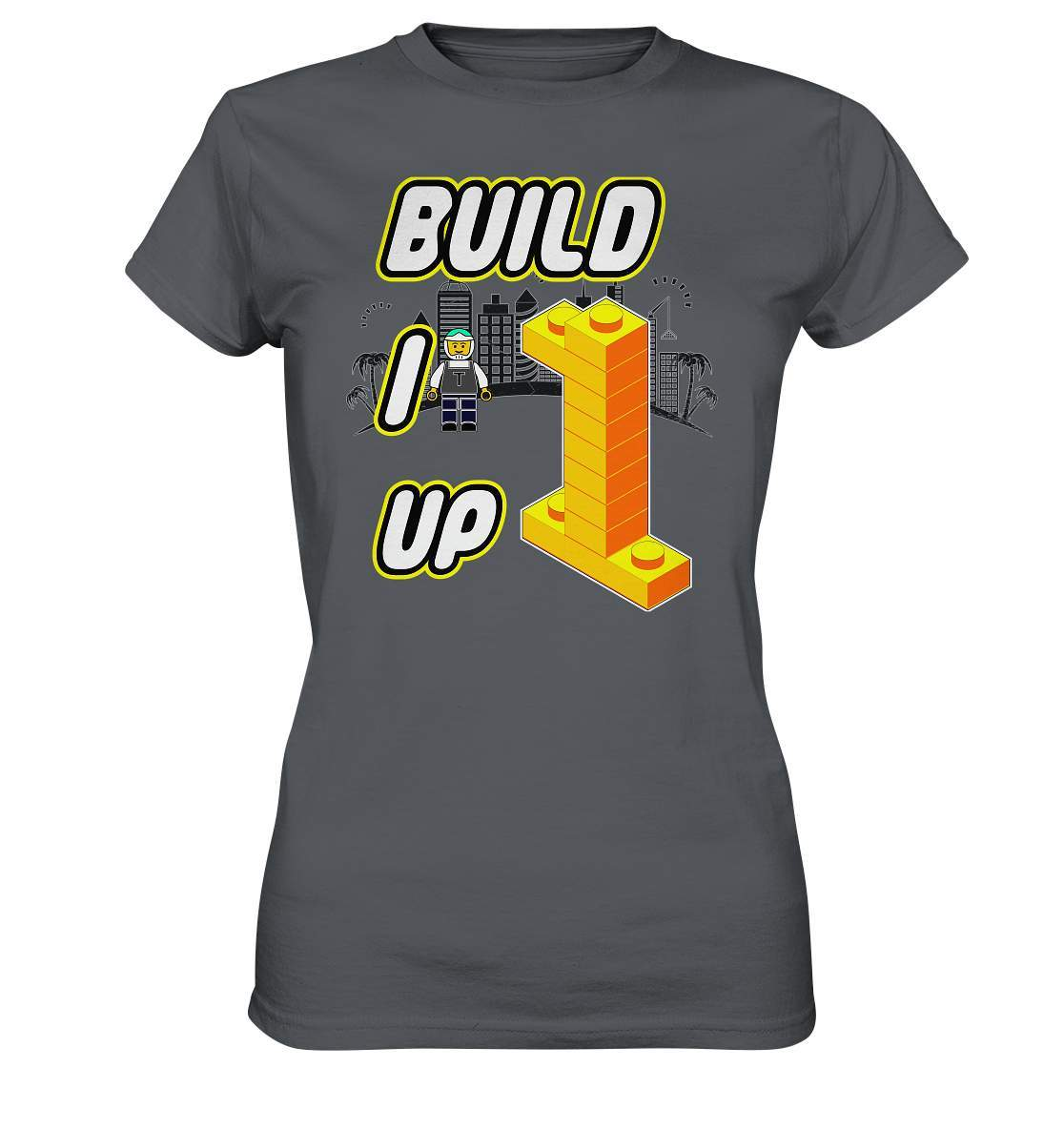 Bausteine Lego Build it up - Ladies Premium Shirt-adventure,Blockbausteine,build it up,Duplo,Geburtstag,Geschenkidee,jungen,Klemmbausteine,Lego,lego bauen,Legofigur,mädchen,Stapelsteine,unisex