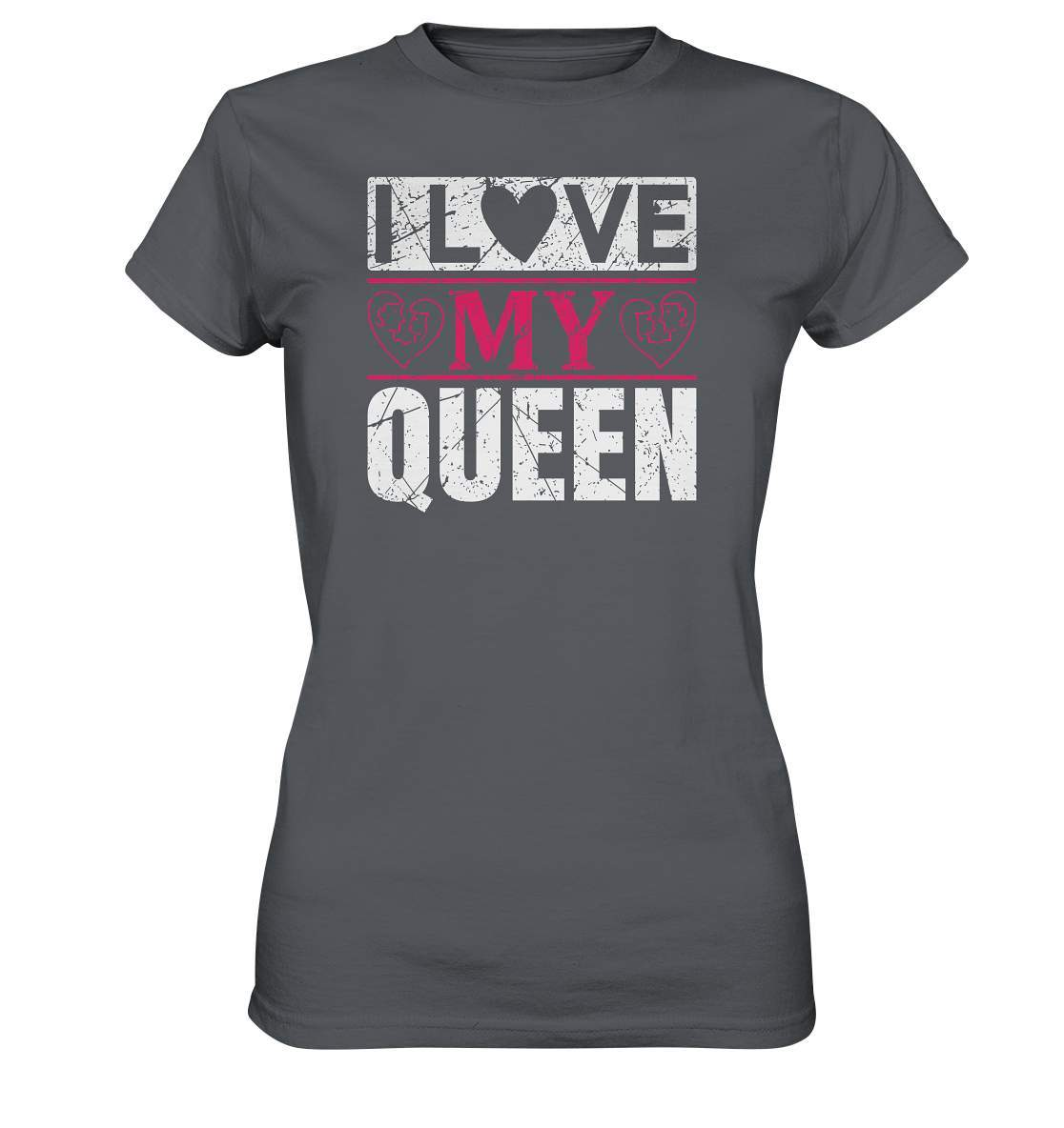 Valentinstag I Love my Queen - Ladies Premium Shirt-14 Februar,Anti Valentinstag,be my valentine,frisch verliebt,für verliebte,große Liebe,I Love my Queen,lover,tag der verliebten,valentines day,Valentinstag,Valentinstag Geschenk,Valentinstag Ideen