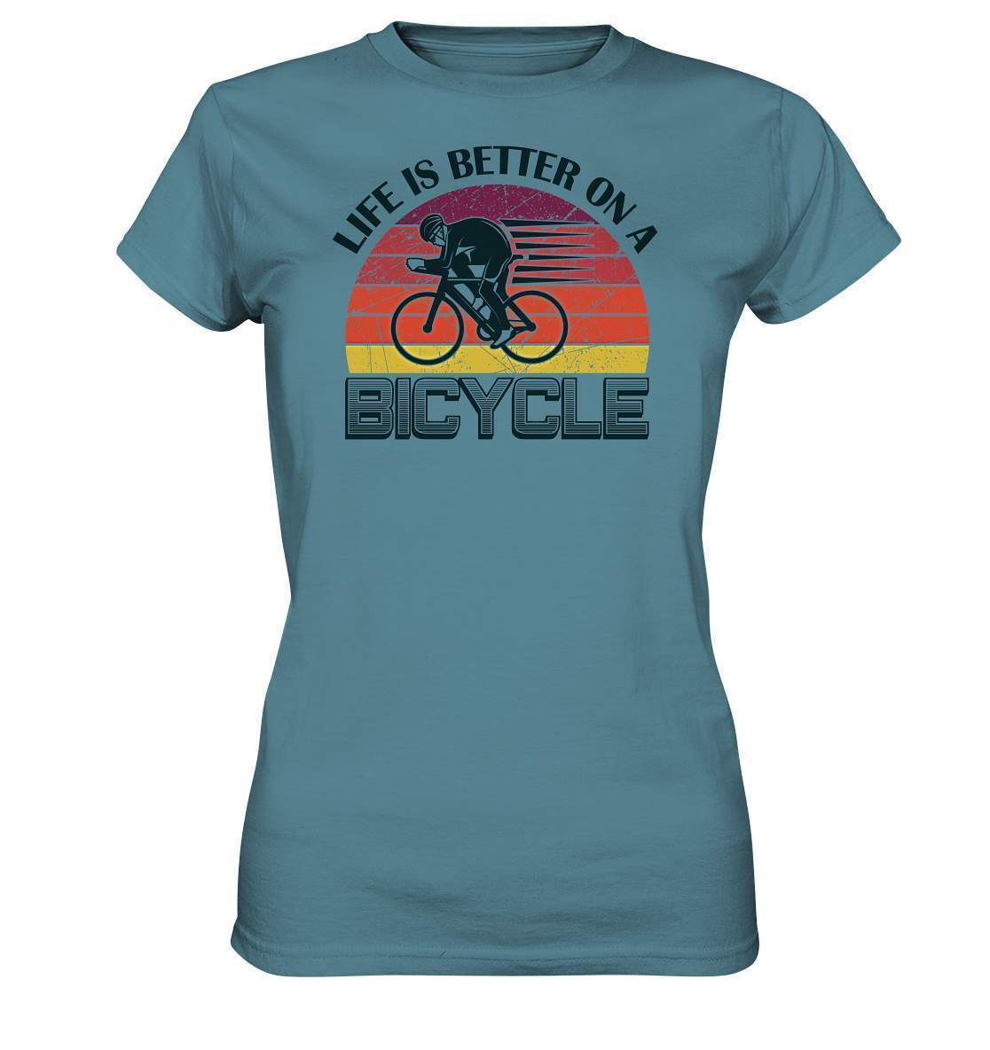 Fahrrad Life is better on a Bicycle - Ladies Premium Shirt-bike,bike damen,e-bike trekking,fahrrad,fahrrad damen,fahrrad einfach,fahrrad fahren,fahrrad herren,fahrrad test,fahrradbekleidung,fahrradtour,Life is better on a Bicycle,mountainbike