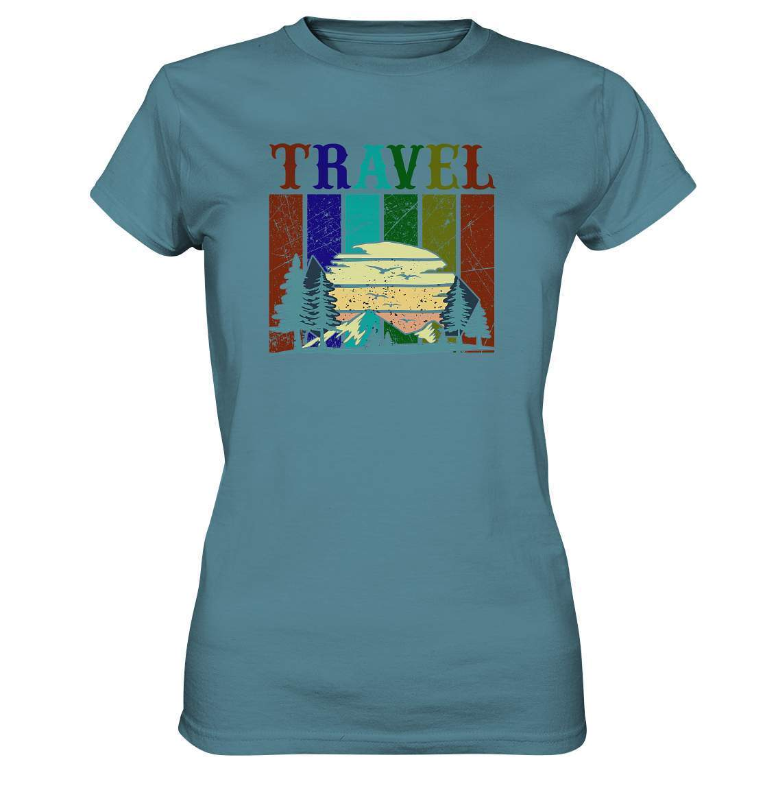 Reiselust Travel Motiv - Ladies Premium Shirt-Abenteuer,berge,camper,camping,norwegen,Reiselust Travel Motiv,Reisen,strand,Vanlife,vanlifer,vanliver,wohnmobil,wohnwagen