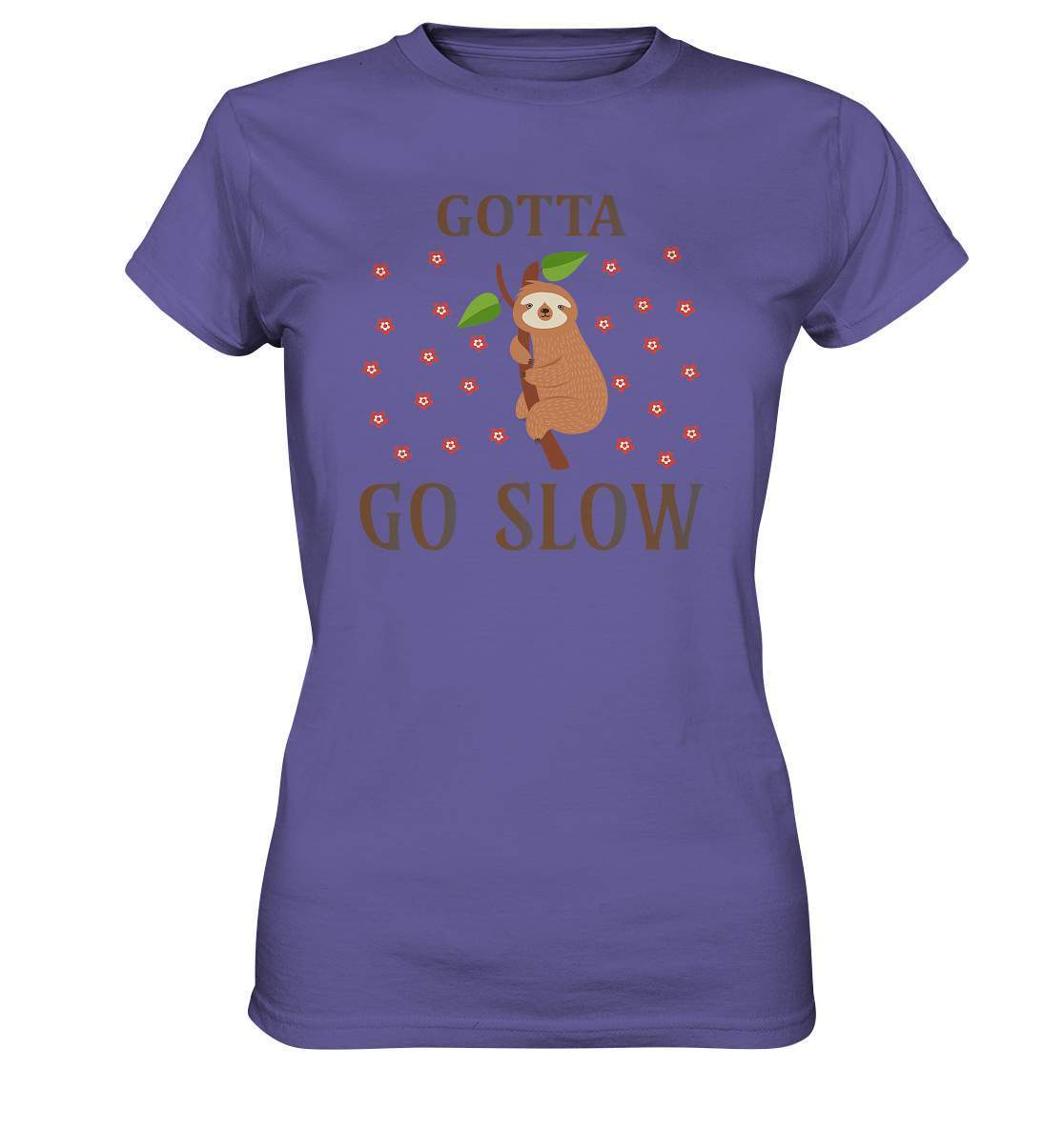 Faultier Gotta go Slow - Ladies Premium Shirt-3 finger faultier,3 zehen faultier,das faultier,ein faultier,Faultier,faultier shirt,faultier t shirt damen,faultierfarm,faultiermotiv,Gotta go Slow,riesenfaultier,stress,t-shirt mit faultier