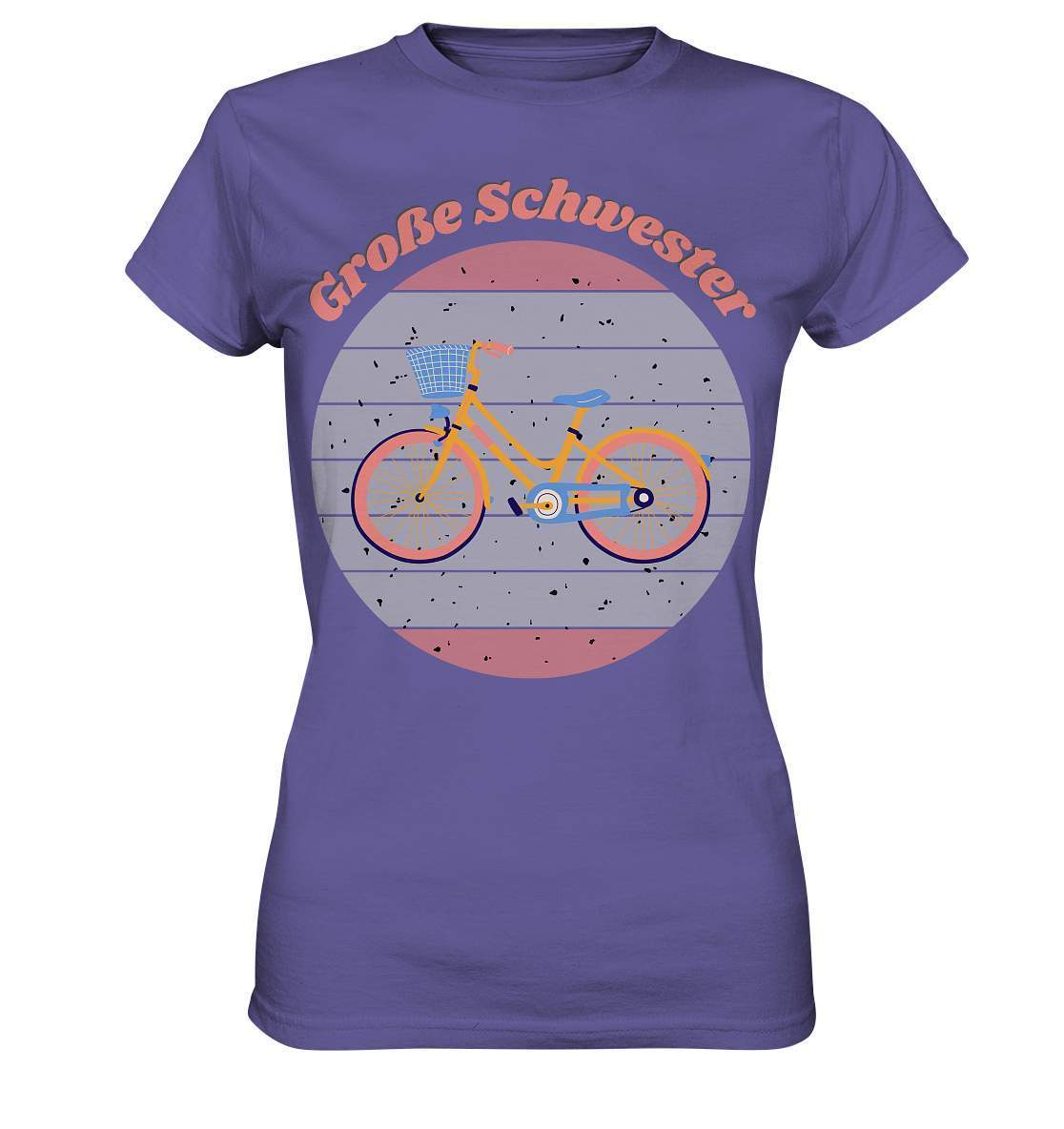 Geschwister Outfit - Große Schwester Fahrrad - Ladies Premium Shirt-Fahrrad,frauen,Frauen Shirt,Geschenk,Geschenkidee,geschwister,geschwister outfit,geschwisterliebe,Große schwester,liebe,lieblingsteil,mädchen,perfekte grafik,schwester,schwestern,stolze schwester,tochter,trendy,Vintage,Vintage style,wunderschönes Design