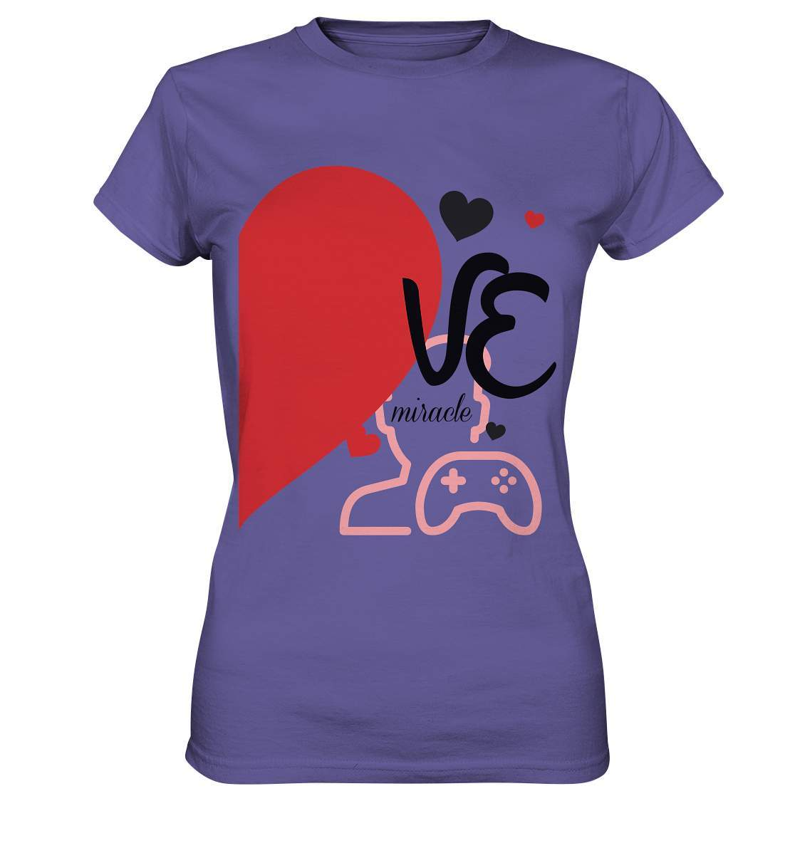 Valentinstag "VE Miracle" Gaming couple Perfekt für Zocker Pärchen - Ladies Premium Shirt-14. Februar,be my valentine,gamer,gaming couple,große Liebe,herz,liebe,lover,tag der verliebten,valentines day,Valentinstag,Valentinstag für Frauen,Valentinstag für Männer,Valentinstag Geschenk,Valentinstag Ideen,verliebt