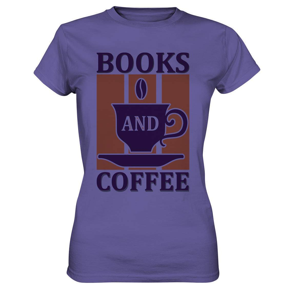 Kaffee Books and Coffee Kaffeeliebhaber - Ladies Premium Shirt-Books and Coffee,coffee t shirt,espresso t shirt,Frühaufsteher,geschenke für kaffeeliebhaber,i like coffee t shirt,kaffee,kaffeejunkie,Kaffeekanne,kaffeeliebhaber geschenk,kaffeesüchtig,langschläfer,Morgenmuffel