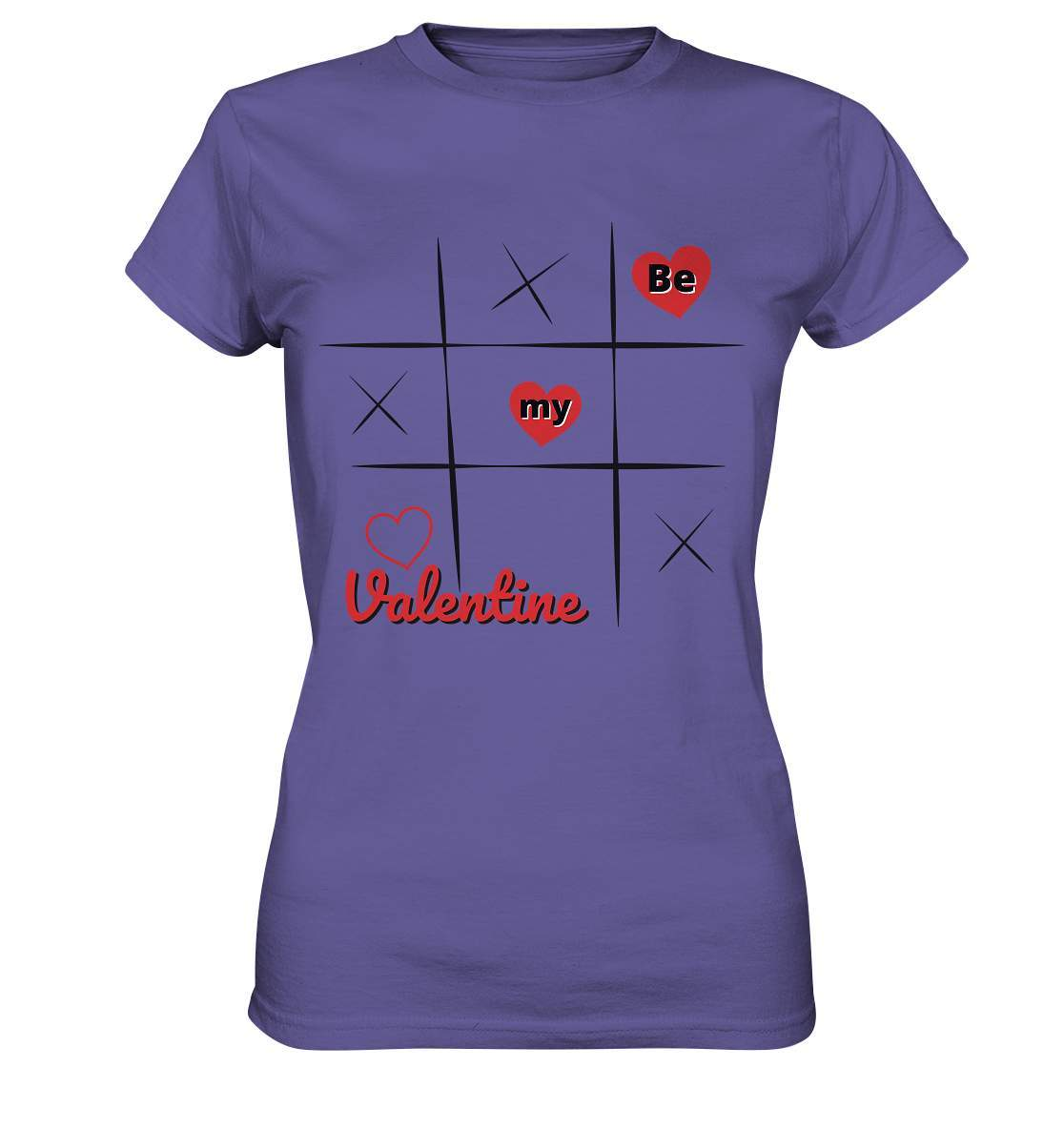 Valentinstag Be my Valentine Tic Tac Toe Perfekt für deinen Schatz - Ladies Premium Shirt-14. Februar,be my valentine,große Liebe,herz,klassisches Spiel,liebe,tag der verliebten,tic tac toe,valentines day,Valentinstag,Valentinstag Frauen,Valentinstag für Männer,Valentinstag Geschenk,Valentinstag Ideen,verliebt