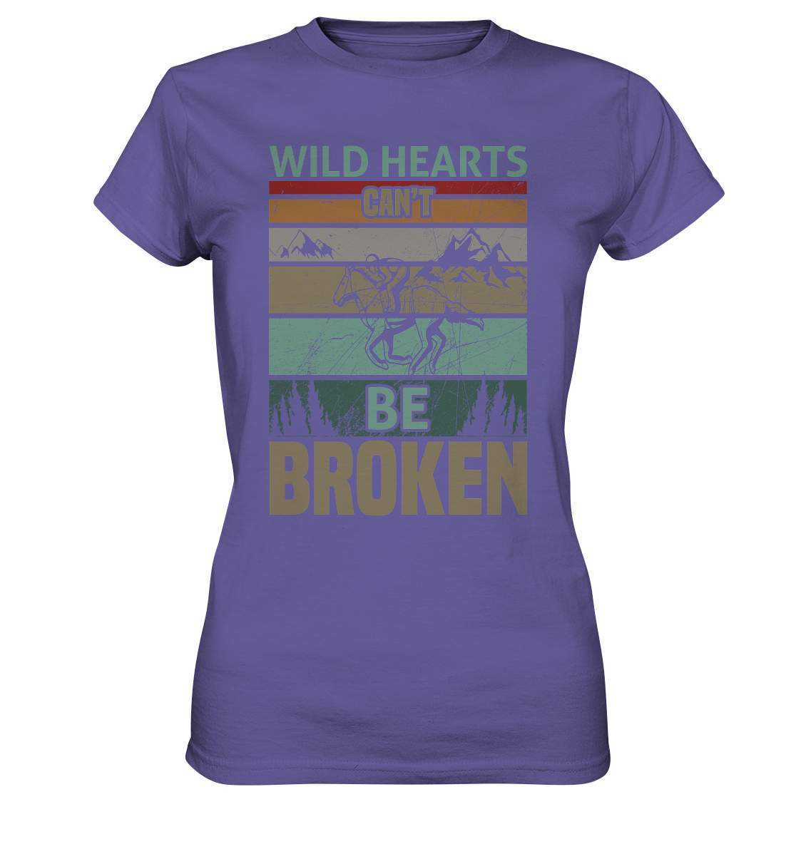 Pferde Wild Hearts can't be broken - Ladies Premium Shirt-dressur,dressurpferd,haflinger,Pferd,pony,ponyhof,reiter,reitsport,reitverein,sattel,springpferd,springreiten,Wild Hearts can't be broken