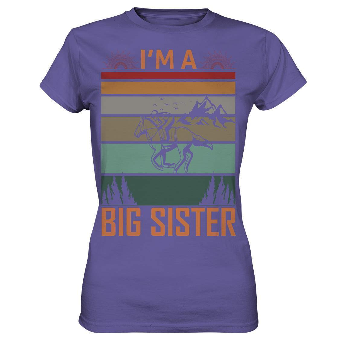 Pferde I'm a big Sister - Ladies Premium Shirt-dressur,dressurpferd,haflinger,I'm a big Sister,pony,ponyhof,reiter,reitsport,reitverein,sattel,springpferd,springreiten