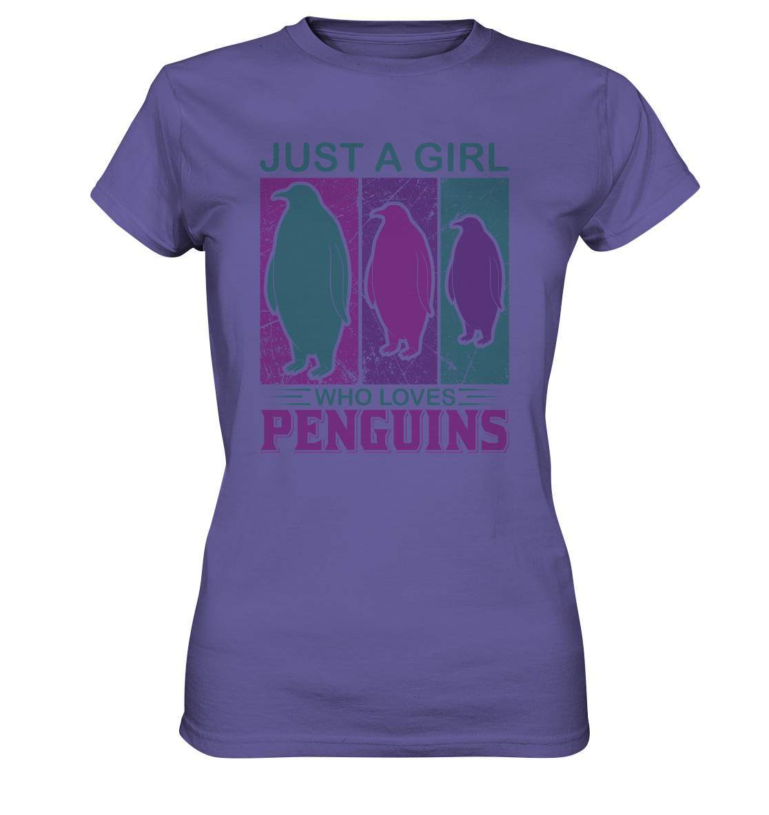 Pinguin Just a Girl who loves Penguins - Ladies Premium Shirt-bild pinguin,humboldt pinguin,Just a Girl who loves Penguins,pinguin,Pinguin Bild,pinguin clipart,pinguin comic,pinguin druck,pinguin shirt,pinguin t-shirt,plitsch platsch pinguin