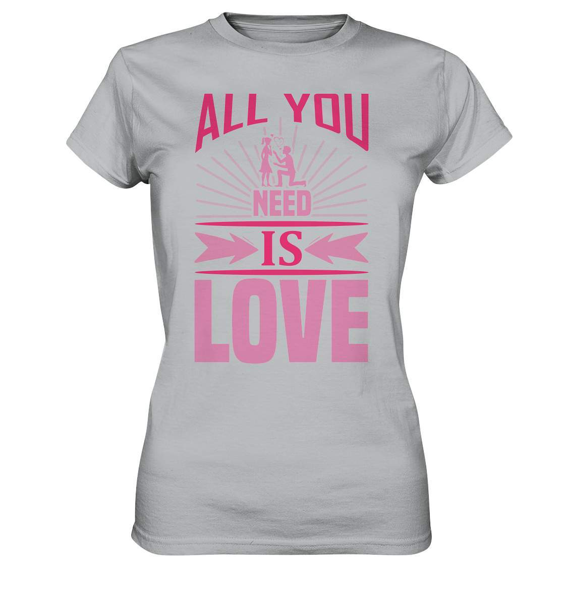 Valentinstag All You need is Love - Ladies Premium Shirt-14 Februar,All You need is Love,Anti Valentinstag,be my valentine,frisch verliebt,für verliebte,große Liebe,lover,tag der verliebten,valentines day,Valentinstag,Valentinstag Geschenk,Valentinstag Ideen