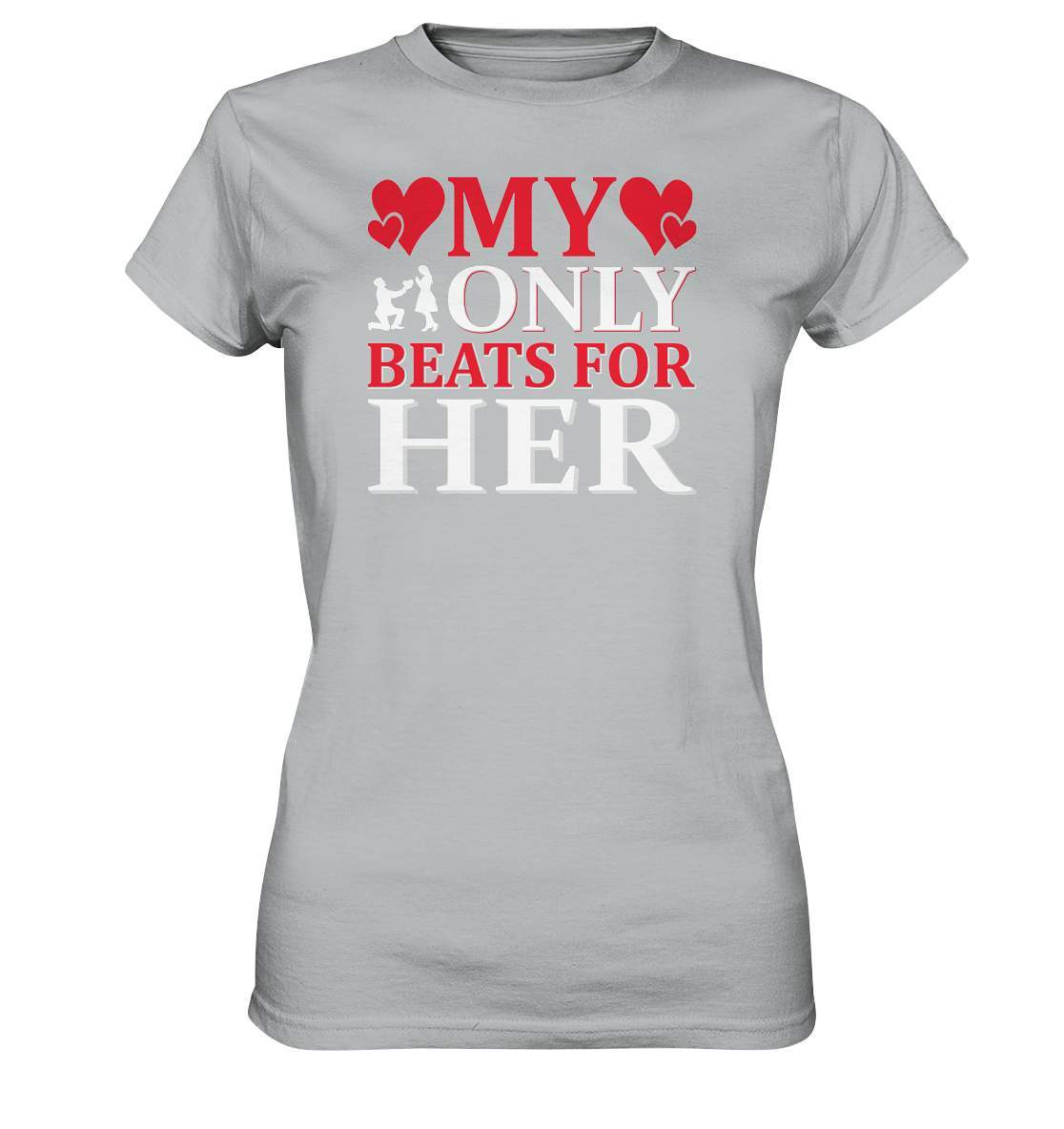 Valentinstag My Only Beats for Her - Ladies Premium Shirt-14 Februar,Anti Valentinstag,be my valentine,frisch verliebt,für verliebte,große Liebe,lover,My Only Beats for her,tag der verliebten,valentines day,Valentinstag,Valentinstag Geschenk,Valentinstag Ideen