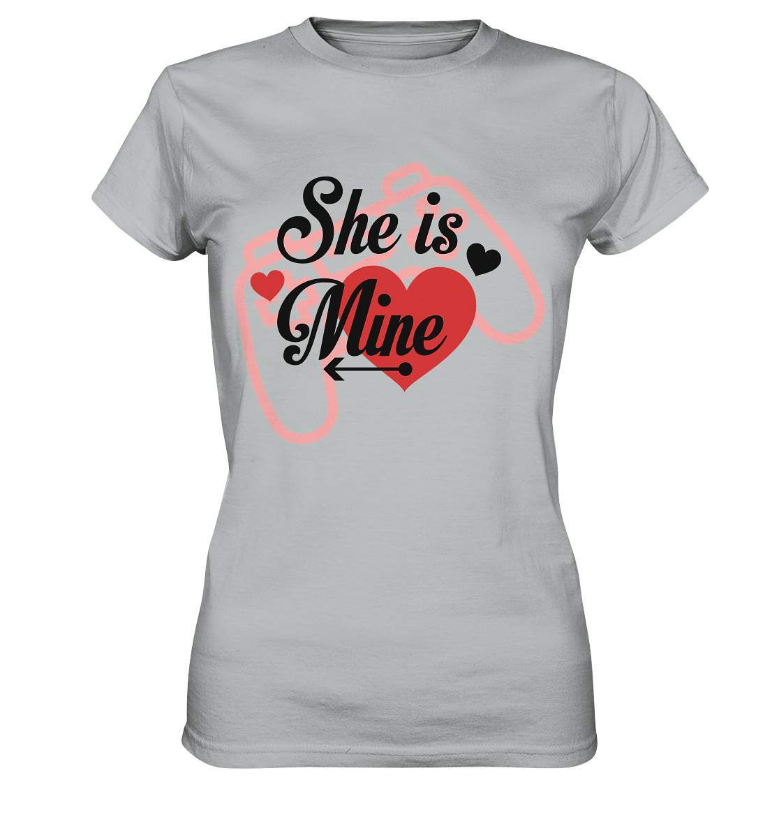 Valentinstag She is mine ❤️ - Ladies Premium Shirt-14. Februar,be my valentine,couple,große Liebe,herz,liebe,lover,she is mine,tag der verliebten,valentines day,Valentinstag,Valentinstag Geschenk,Valentinstag Ideen,Valentinstag Partnerlook,verliebt