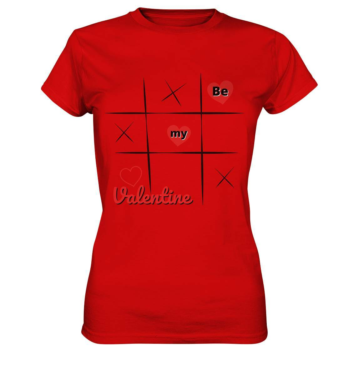 Valentinstag Be my Valentine Tic Tac Toe Perfekt für deinen Schatz - Ladies Premium Shirt-14. Februar,be my valentine,große Liebe,herz,klassisches Spiel,liebe,tag der verliebten,tic tac toe,valentines day,Valentinstag,Valentinstag Frauen,Valentinstag für Männer,Valentinstag Geschenk,Valentinstag Ideen,verliebt