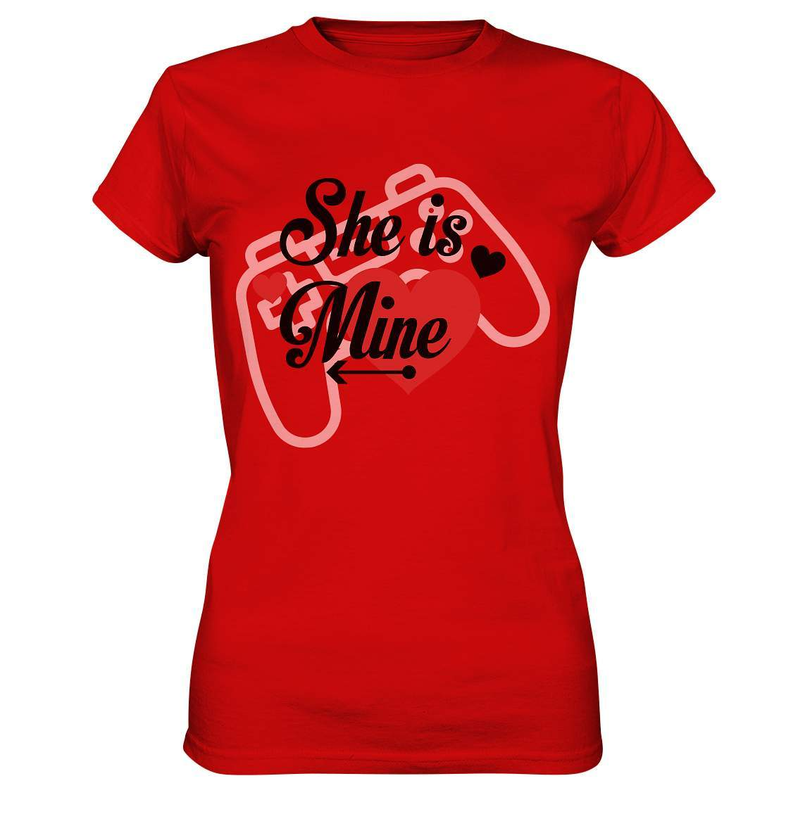 Valentinstag She is mine ❤️ - Ladies Premium Shirt-14. Februar,be my valentine,couple,große Liebe,herz,liebe,lover,she is mine,tag der verliebten,valentines day,Valentinstag,Valentinstag Geschenk,Valentinstag Ideen,Valentinstag Partnerlook,verliebt