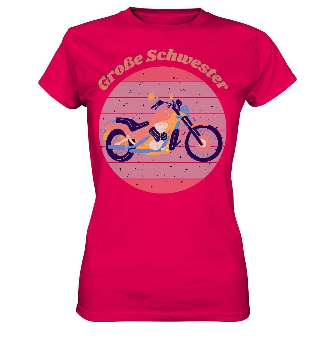 Geschwister Outfit - Große Schwester Motorrad - Ladies Premium Shirt-bikerin,frauen,Frauen Shirt,Geschenk,Geschenkidee,geschwister,geschwister outfit,geschwisterliebe,Große schwester,liebe,lieblingsteil,moped,Motorrad,mädchen,perfekte grafik,schwester,schwestern,stolze schwester,tochter,trendy,wunderschönes Design