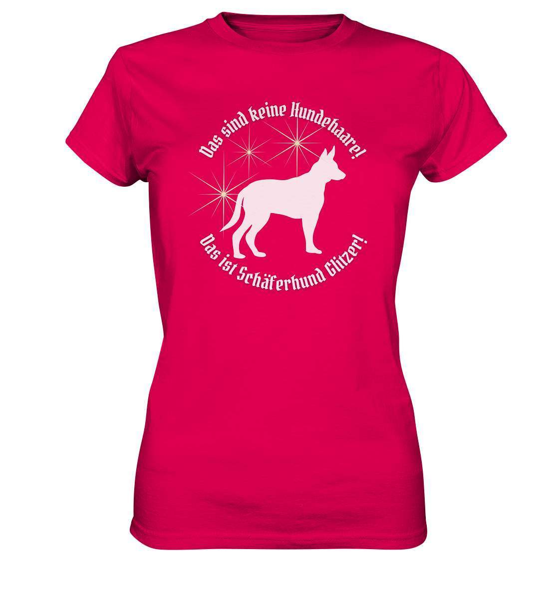 Das sind Keine Hundehaare das ist Glitzer - Schäferhund - Ladies Premium Shirt-auf den hund gekommen,dog,freude,geburtstgasgeschenk,geschenkidee,humor,hund,hundebesitzer,hundefan,hundehalter,hundeliebhaber,hundeshirt,spaß