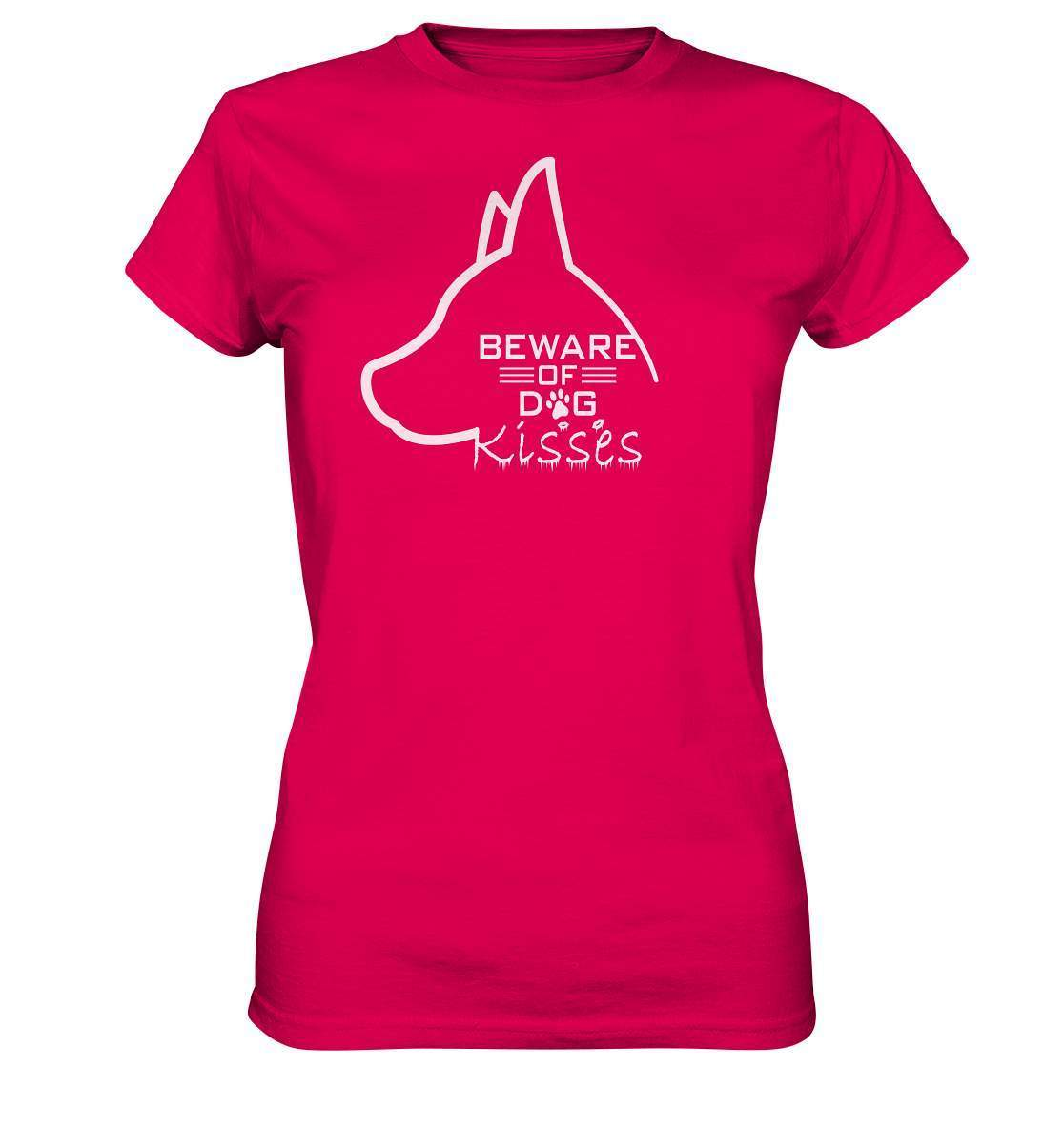 Achtung Hundeküsse - Lustiges Hunde - Ladies Premium Shirt-auf den hund gekommen,dog,freude,geburtstgasgeschenk,Geschenk,geschenkidee,humor,hund,hundebesitzer,hundefan,hundehalter,hundeliebhaber,hundeshirt,spaß