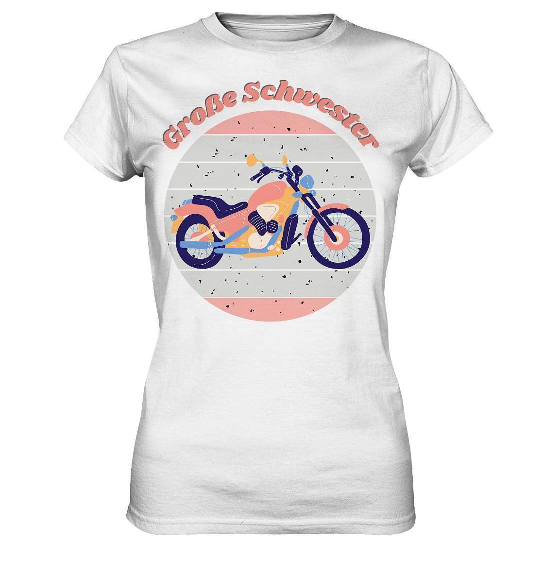 Geschwister Outfit - Große Schwester Motorrad - Ladies Premium Shirt-bikerin,frauen,Frauen Shirt,Geschenk,Geschenkidee,geschwister,geschwister outfit,geschwisterliebe,Große schwester,liebe,lieblingsteil,moped,Motorrad,mädchen,perfekte grafik,schwester,schwestern,stolze schwester,tochter,trendy,wunderschönes Design