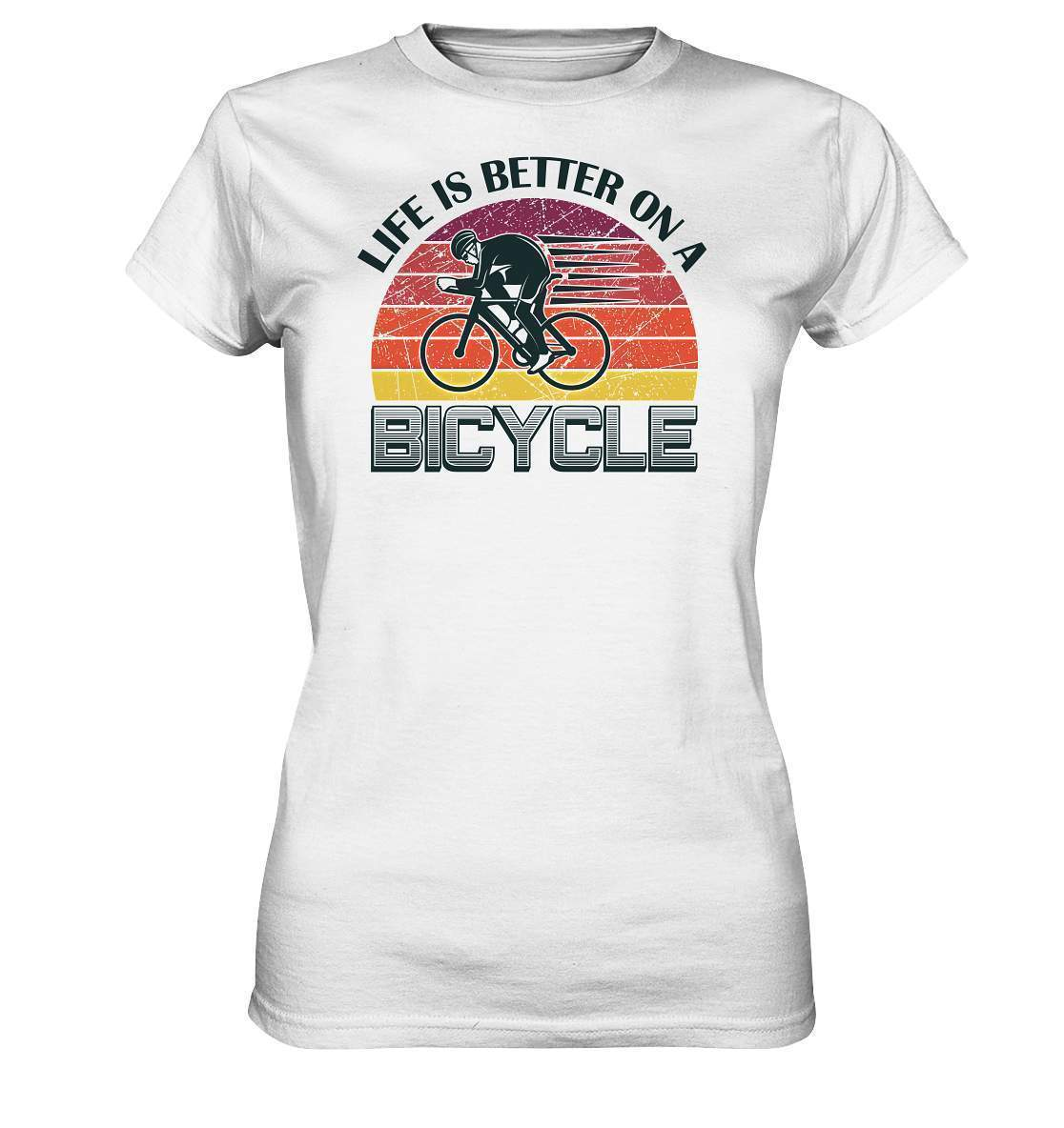 Fahrrad Life is better on a Bicycle - Ladies Premium Shirt-bike,bike damen,e-bike trekking,fahrrad,fahrrad damen,fahrrad einfach,fahrrad fahren,fahrrad herren,fahrrad test,fahrradbekleidung,fahrradtour,Life is better on a Bicycle,mountainbike