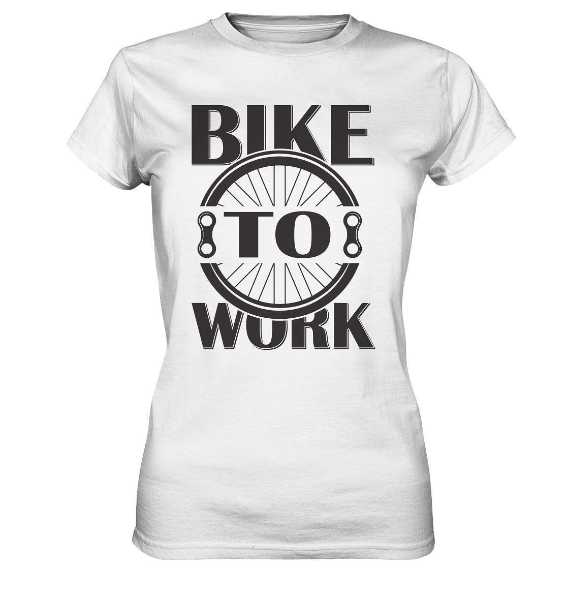 Fahrrad Bike To Work - CO2 neutral zur Arbeit - Ladies Premium Shirt-Bike to work,CO2,Fahrrad,fahrradbekleidung,fahrradbekleidung damen,fahrradbekleidung herren,Fahrradfahrer,geschenk für radfahrer,leidenschaft,Mountain Bike,Radfahrer,radfahrer nebeneinander,xxl fahrrad