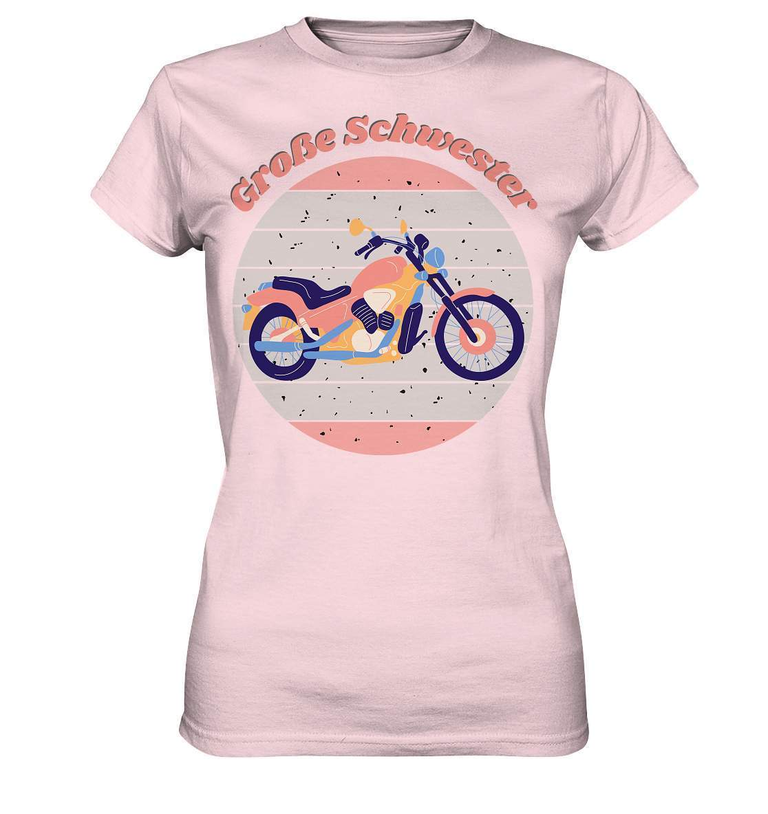 Geschwister Outfit - Große Schwester Motorrad - Ladies Premium Shirt-bikerin,frauen,Frauen Shirt,Geschenk,Geschenkidee,geschwister,geschwister outfit,geschwisterliebe,Große schwester,liebe,lieblingsteil,moped,Motorrad,mädchen,perfekte grafik,schwester,schwestern,stolze schwester,tochter,trendy,wunderschönes Design