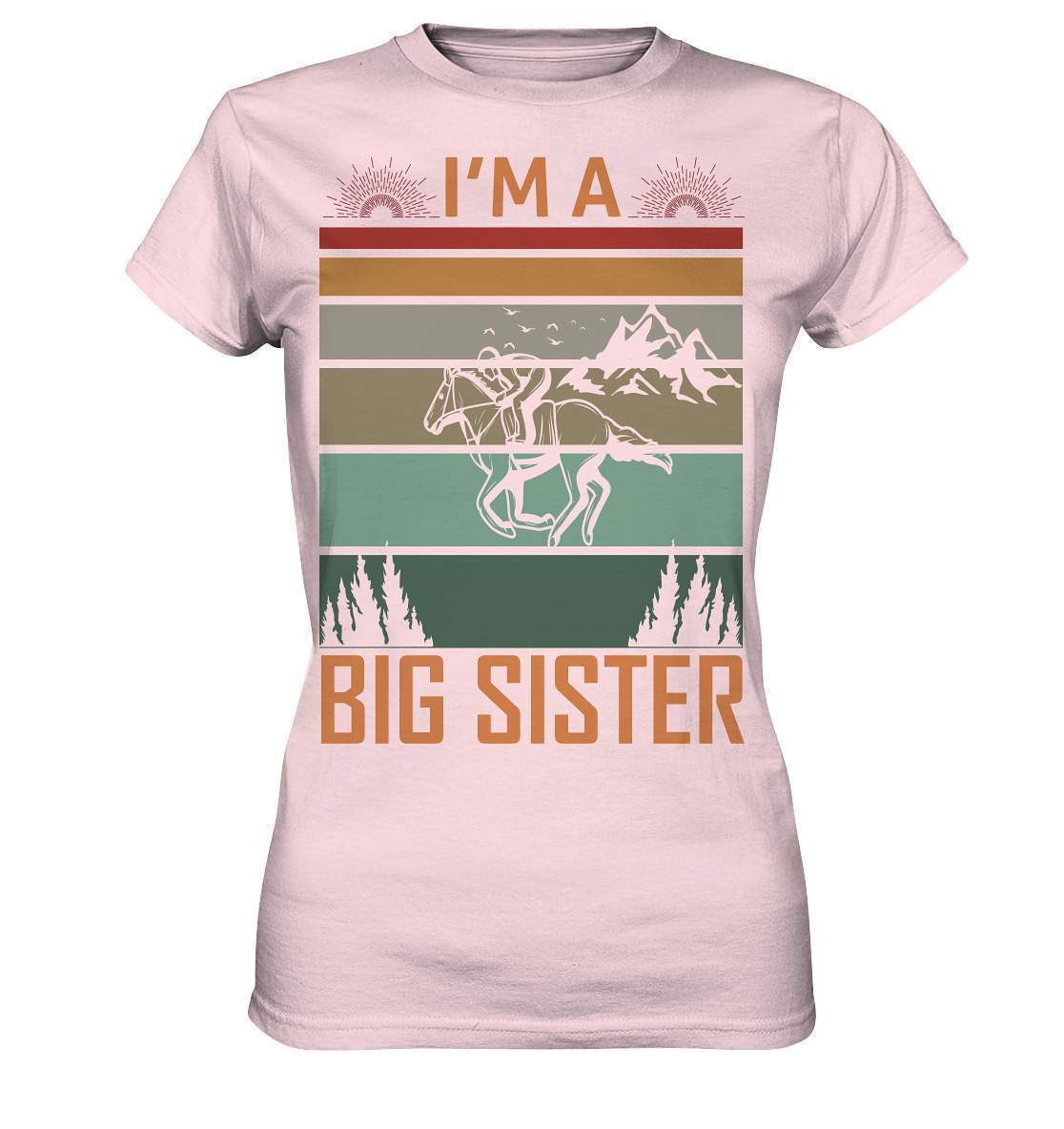 Pferde I'm a big Sister - Ladies Premium Shirt-dressur,dressurpferd,haflinger,I'm a big Sister,pony,ponyhof,reiter,reitsport,reitverein,sattel,springpferd,springreiten