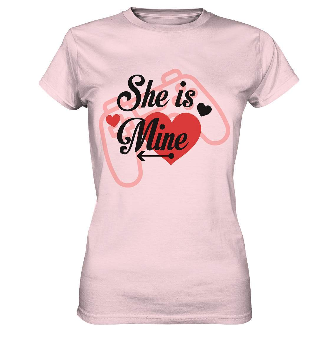 Valentinstag She is mine ❤️ - Ladies Premium Shirt-14. Februar,be my valentine,couple,große Liebe,herz,liebe,lover,she is mine,tag der verliebten,valentines day,Valentinstag,Valentinstag Geschenk,Valentinstag Ideen,Valentinstag Partnerlook,verliebt