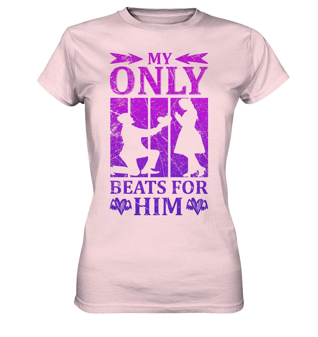 Valentinstag My Only Beats for Him - Ladies Premium Shirt-14 Februar,Anti Valentinstag,be my valentine,frisch verliebt,für verliebte,große Liebe,lover,My Only Beats for Him,tag der verliebten,valentines day,Valentinstag,Valentinstag Geschenk,Valentinstag Ideen