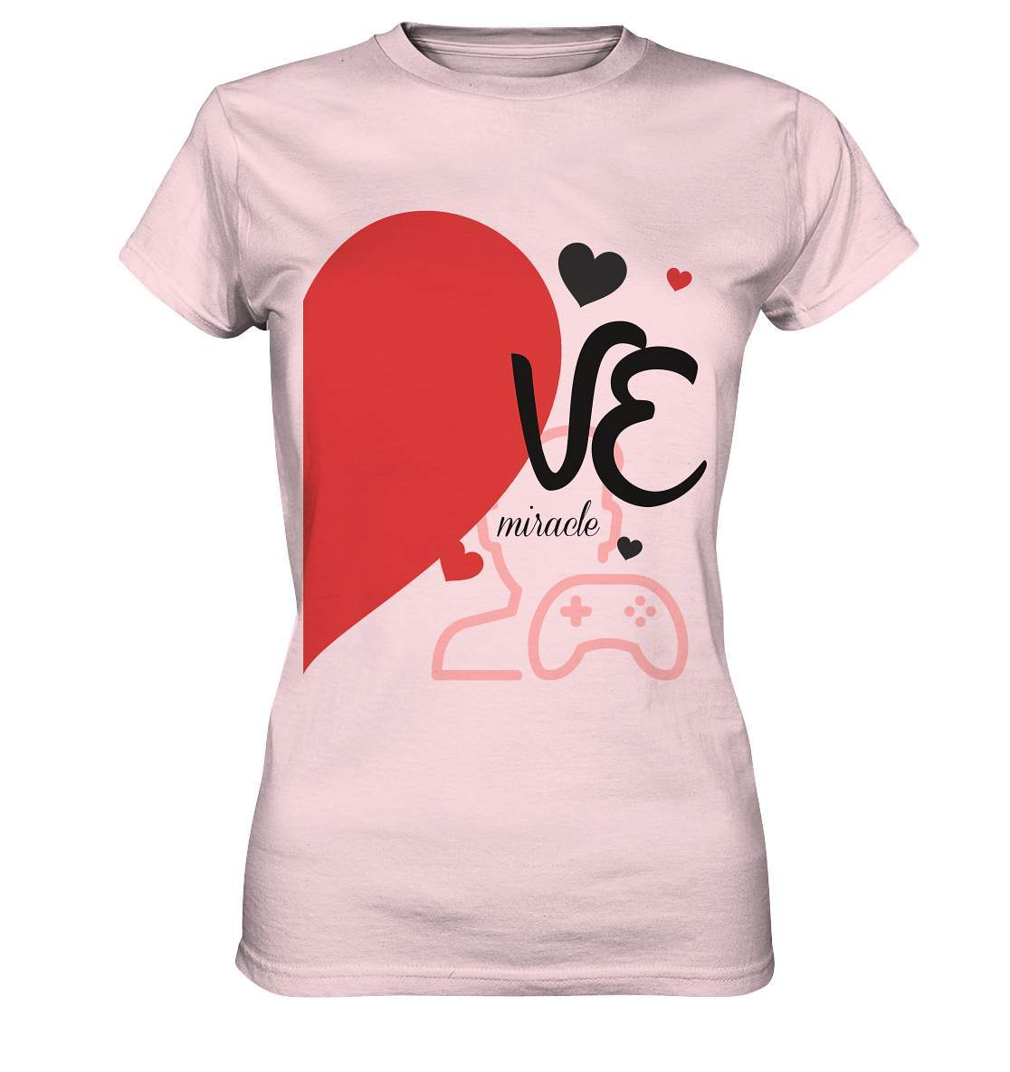 Valentinstag "VE Miracle" Gaming couple Perfekt für Zocker Pärchen - Ladies Premium Shirt-14. Februar,be my valentine,gamer,gaming couple,große Liebe,herz,liebe,lover,tag der verliebten,valentines day,Valentinstag,Valentinstag für Frauen,Valentinstag für Männer,Valentinstag Geschenk,Valentinstag Ideen,verliebt