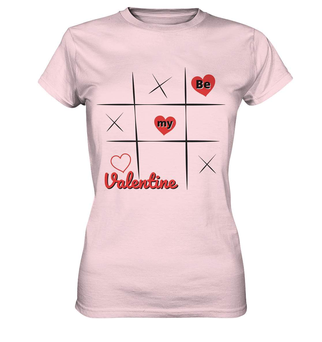 Valentinstag Be my Valentine Tic Tac Toe Perfekt für deinen Schatz - Ladies Premium Shirt-14. Februar,be my valentine,große Liebe,herz,klassisches Spiel,liebe,tag der verliebten,tic tac toe,valentines day,Valentinstag,Valentinstag Frauen,Valentinstag für Männer,Valentinstag Geschenk,Valentinstag Ideen,verliebt