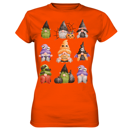 Halloween Gnome Shirt, Halloween Shirt, Herbst T-Shirt, Gnome Gesichter Shirt, Halloween Outfit, Wichtel Halloween Kostüm - Ladies Premium Shirt