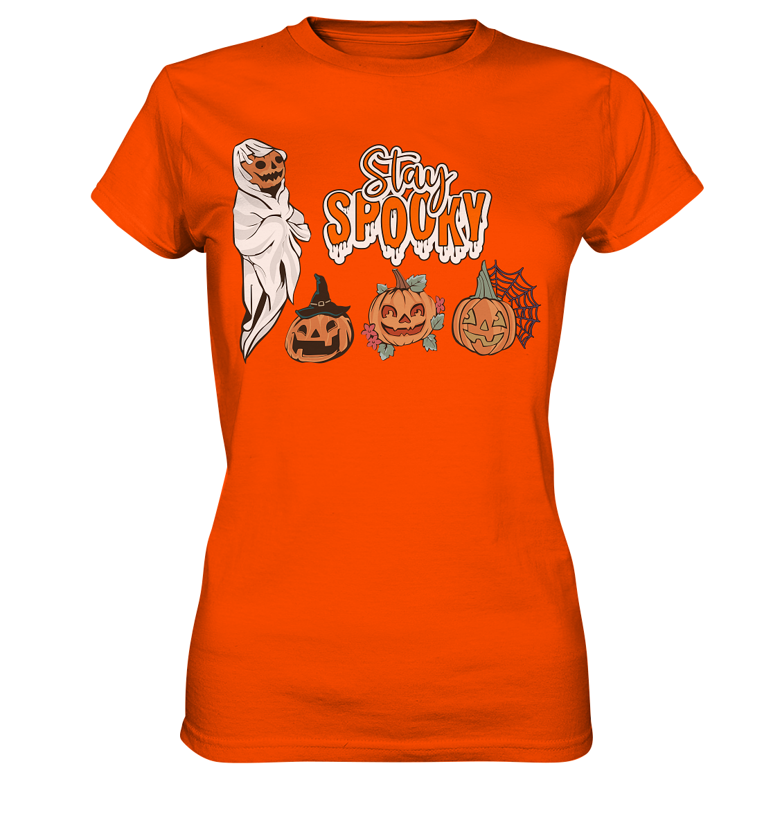 Kürbis Shirt, Halloween Shirt, Herbst T-Shirt, Kürbis Gesichter Shirt, Halloween Outfit, Stay Spooky, Halloween Kostüm - Ladies Premium Shirt