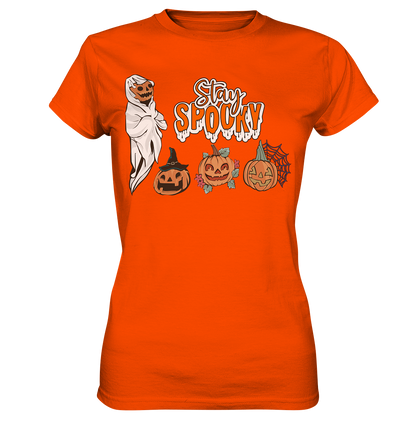 Kürbis Shirt, Halloween Shirt, Herbst T-Shirt, Kürbis Gesichter Shirt, Halloween Outfit, Stay Spooky, Halloween Kostüm - Ladies Premium Shirt