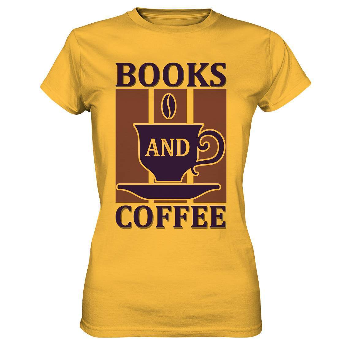 Kaffee Books and Coffee Kaffeeliebhaber - Ladies Premium Shirt-Books and Coffee,coffee t shirt,espresso t shirt,Frühaufsteher,geschenke für kaffeeliebhaber,i like coffee t shirt,kaffee,kaffeejunkie,Kaffeekanne,kaffeeliebhaber geschenk,kaffeesüchtig,langschläfer,Morgenmuffel