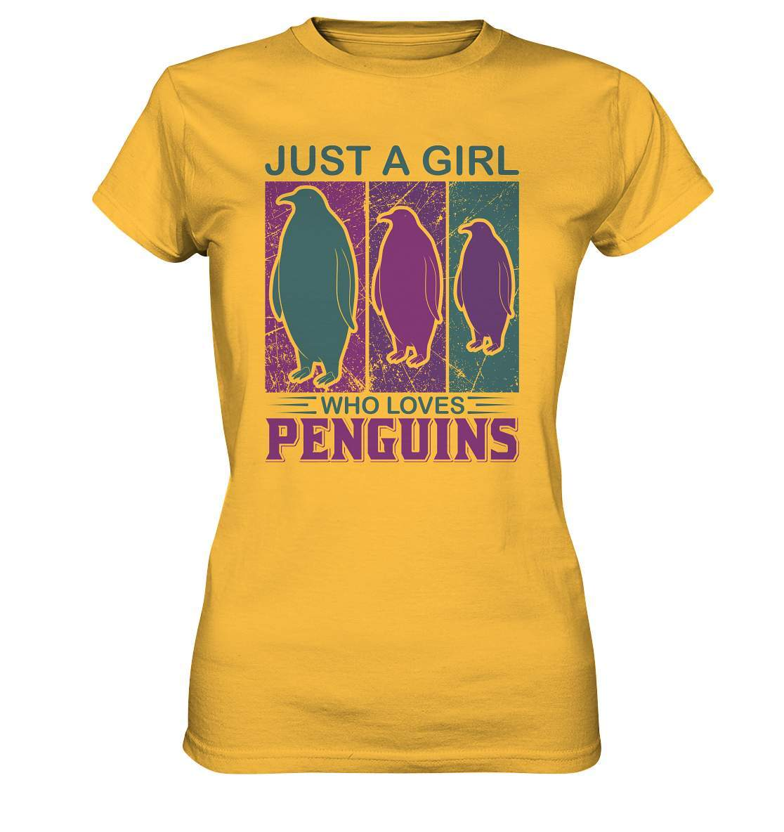 Pinguin Just a Girl who loves Penguins - Ladies Premium Shirt-bild pinguin,humboldt pinguin,Just a Girl who loves Penguins,pinguin,Pinguin Bild,pinguin clipart,pinguin comic,pinguin druck,pinguin shirt,pinguin t-shirt,plitsch platsch pinguin