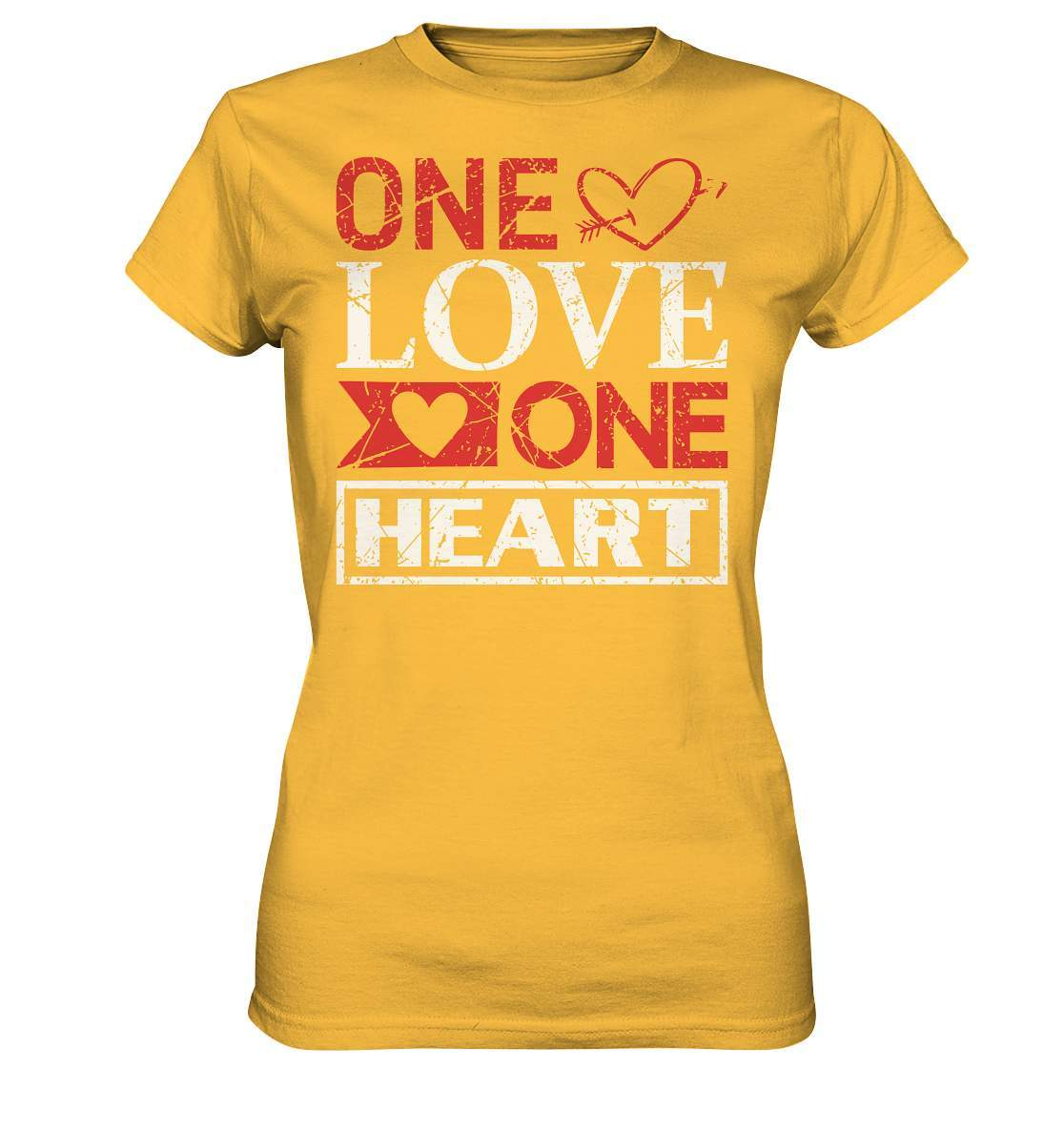 Valentinstag One Love one Heart - Ladies Premium Shirt-14. Februar,be my valentine,couple,große Liebe,lover,one love one heart,tag der verliebten,valentines day,Valentinstag,Valentinstag Geschenk,Valentinstag Ideen,Valentinstag Partnerlook,verliebt