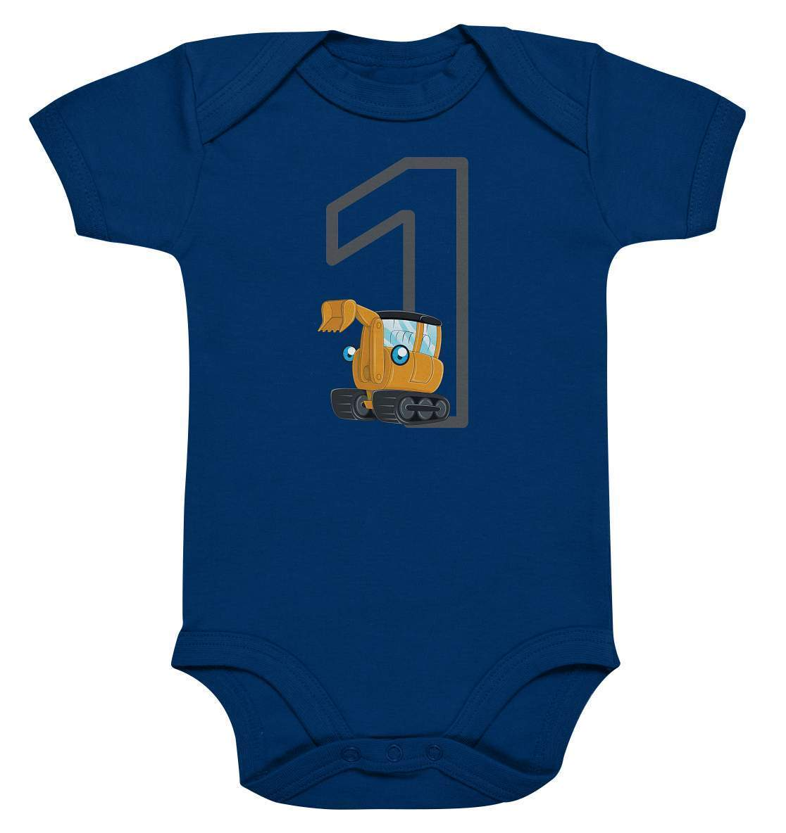 1. Geburtstag Outfit - Bagger - Organic Baby Bodysuit-1 Jahr,1.Geburtstag,baby,Bagger,Bagger Geburtstag,Bagger T-Shirt,Baggerfahrer,ein jahr alt,einjährig,erster Geburtstag,geburtstag,geburtstagsgeschenk,geburtstagsoutfit,Geburtstagsshirt,Geschenk,geschenkidee,jungen,kein baby mehr,Kindergeburtstag,kleinkind,mädchen,perfekte grafik,trendy,unisex,wunderschönes Design