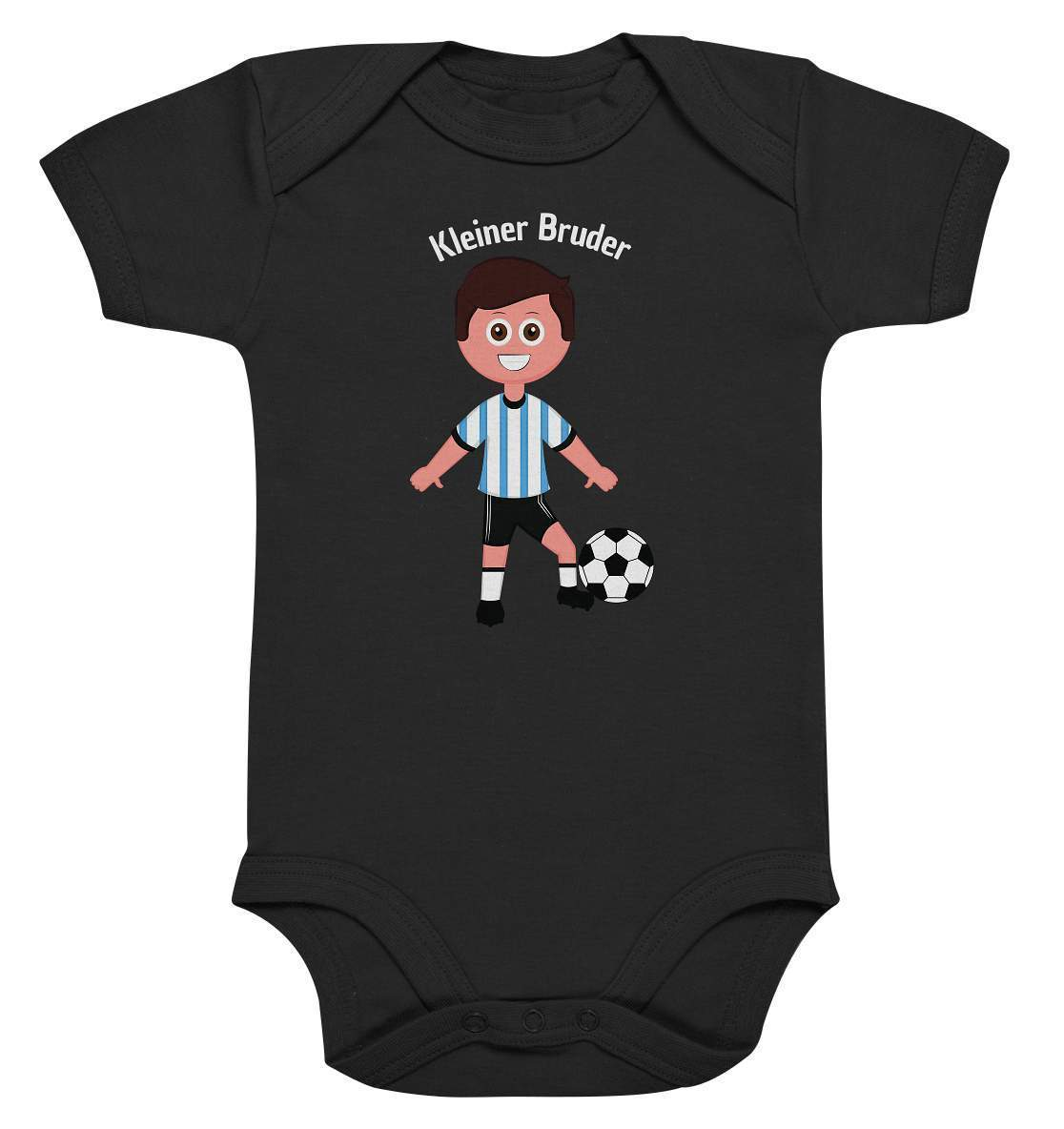 Kleiner Bruder Fußball - Organic Baby Bodysuite-bruder geschwister,brüder,fußballer,geschenkidee,geschwister outfit,geschwisterliebe,Kleiner bruder,liebe,sohn,stolzer bruder,toddler