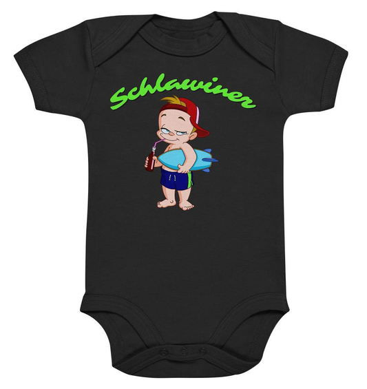 Kleiner Schlawiner - Organic Baby Bodysuite-erstes funshirt,Frechdachs,geschenk,geschenk zur geburt,geschenkidee,jungen outfit,jungen shirt,liebe,mama und sohn,mutter,rabauken shirt,schlawiner,spaß