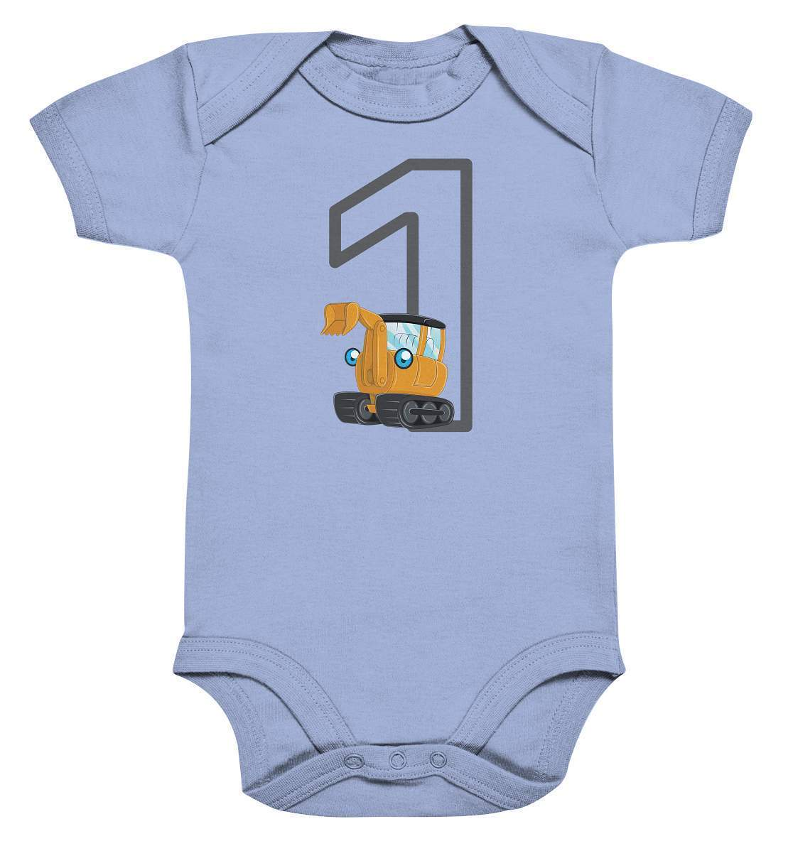 1. Geburtstag Outfit - Bagger - Organic Baby Bodysuit-1 Jahr,1.Geburtstag,baby,Bagger,Bagger Geburtstag,Bagger T-Shirt,Baggerfahrer,ein jahr alt,einjährig,erster Geburtstag,geburtstag,geburtstagsgeschenk,geburtstagsoutfit,Geburtstagsshirt,Geschenk,geschenkidee,jungen,kein baby mehr,Kindergeburtstag,kleinkind,mädchen,perfekte grafik,trendy,unisex,wunderschönes Design