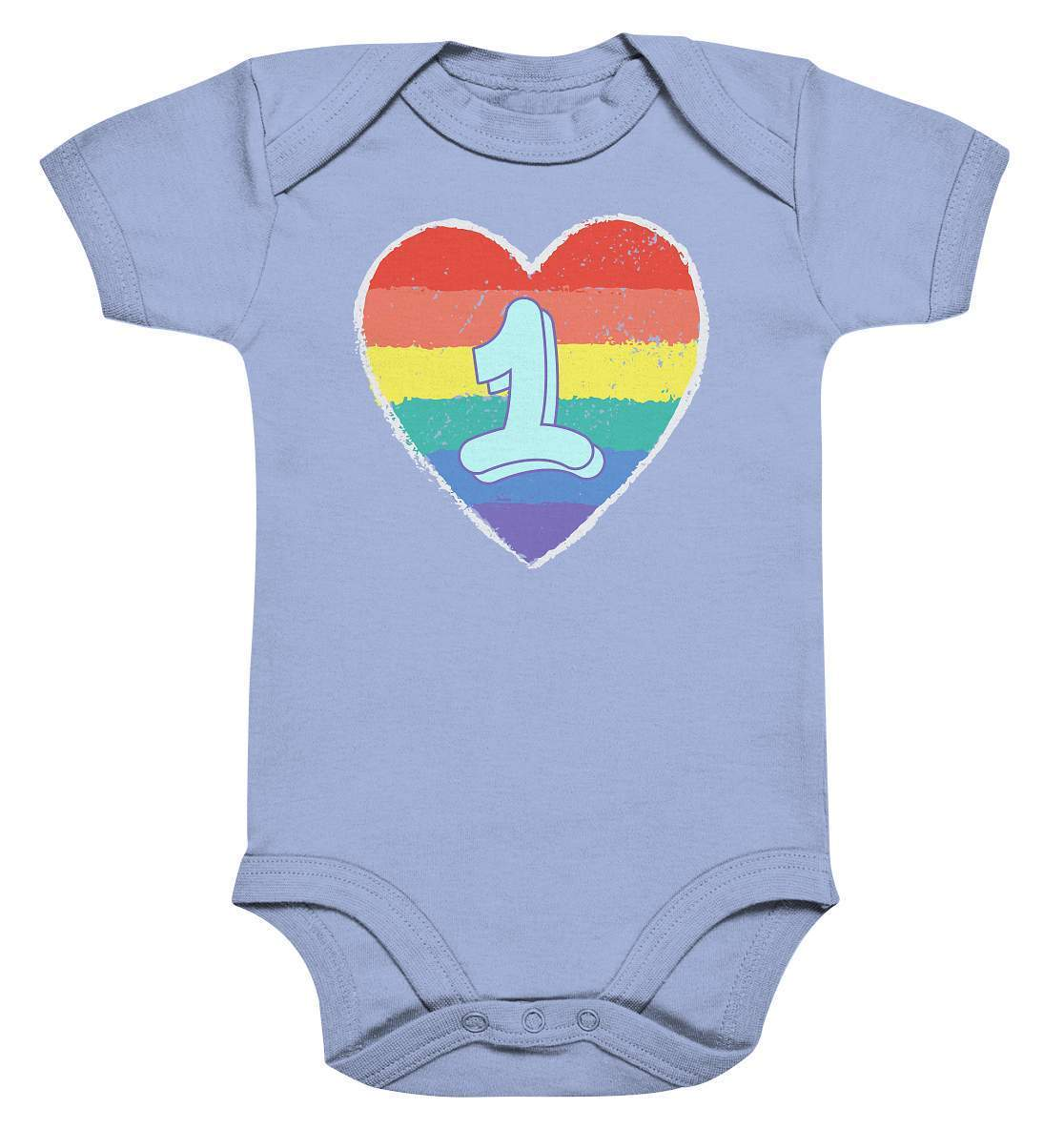 1. Geburtstag Outfit - Regenbogen - Organic Baby Bodysuit-1 Jahr,1.Geburtstag,baby,bunt,ein jahr alt,einjährig,erster Geburtstag,geburtstag,geburtstagsgeschenk,geburtstagsoutfit,Geburtstagsshirt,Geschenk,geschenkidee,Herz,kein baby mehr,Kindergeburtstag,kleinkind,mädchen,perfekte grafik,Rainbow,Regenbogen,Regenbogenherz,trendy,unisex,wunderschönes Design