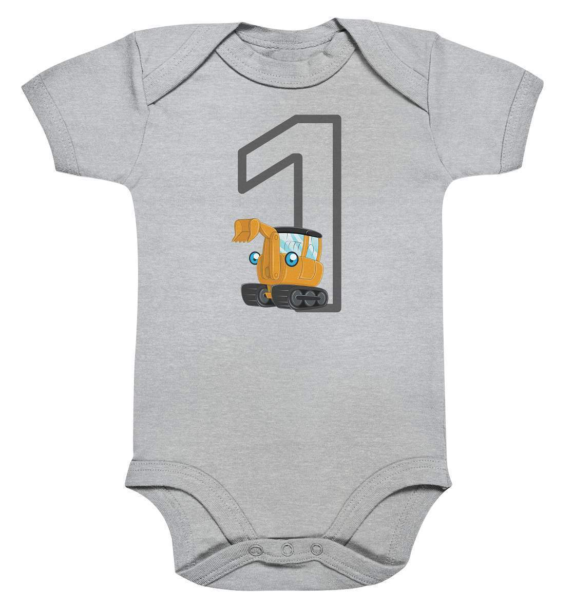 1. Geburtstag Outfit - Bagger - Organic Baby Bodysuit-1 Jahr,1.Geburtstag,baby,Bagger,Bagger Geburtstag,Bagger T-Shirt,Baggerfahrer,ein jahr alt,einjährig,erster Geburtstag,geburtstag,geburtstagsgeschenk,geburtstagsoutfit,Geburtstagsshirt,Geschenk,geschenkidee,jungen,kein baby mehr,Kindergeburtstag,kleinkind,mädchen,perfekte grafik,trendy,unisex,wunderschönes Design