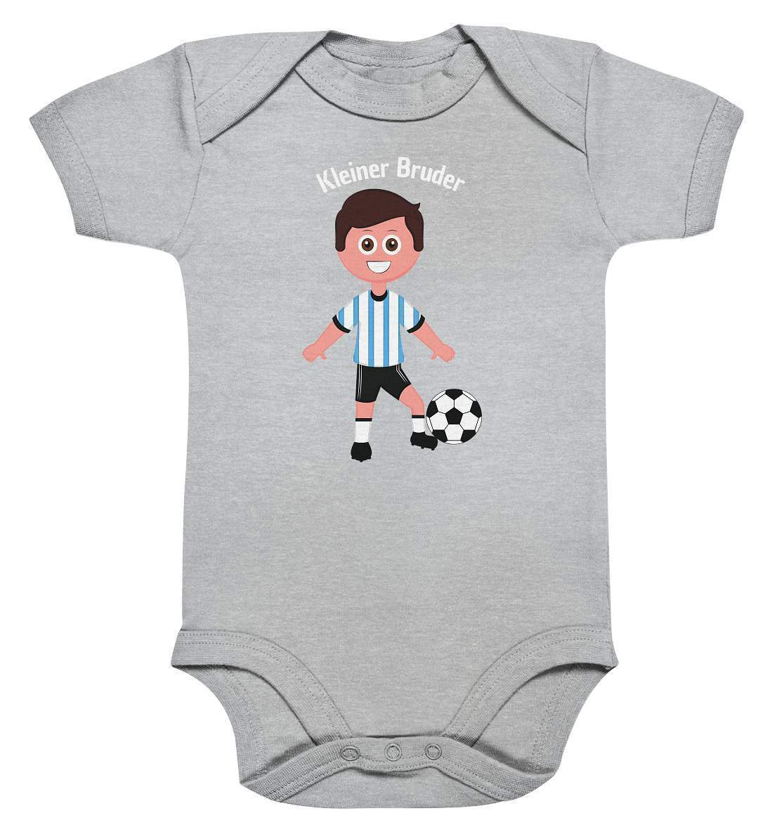 Kleiner Bruder Fußball - Organic Baby Bodysuite-bruder geschwister,brüder,fußballer,geschenkidee,geschwister outfit,geschwisterliebe,Kleiner bruder,liebe,sohn,stolzer bruder,toddler