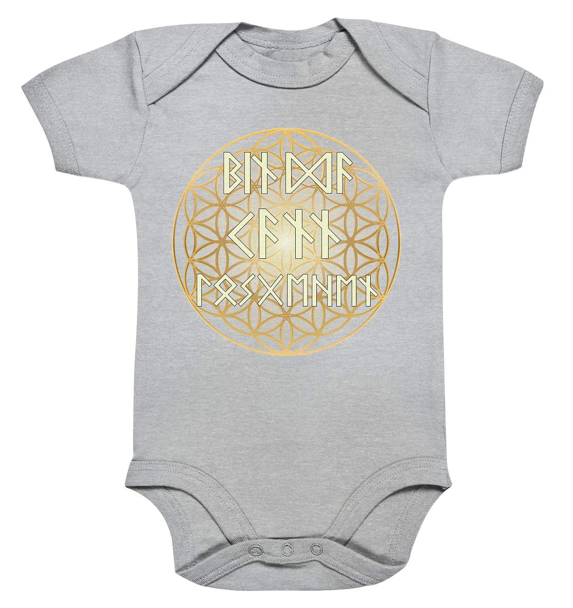 Babybody mit Spruch für Jungen Mädchen Unisex Kurzarm Bin da - Kann losgehen in Runenschrift-bin da,bin da kann losgehen,Blume des Lebens,Cooles Wikinger-T-Shirt,futhark,germanische runen,geschenk wikinger,Geschenk zur Geburt,keltische runen,Lebensblume Kleidung,nordische runen,Rune,runen,Runen Tshirt,Runenschrift,Unisex für Kinder,Unisex-Babykleidung,wikinger,Wikinger Outfit,Wikinger Shirt,Witziger Body