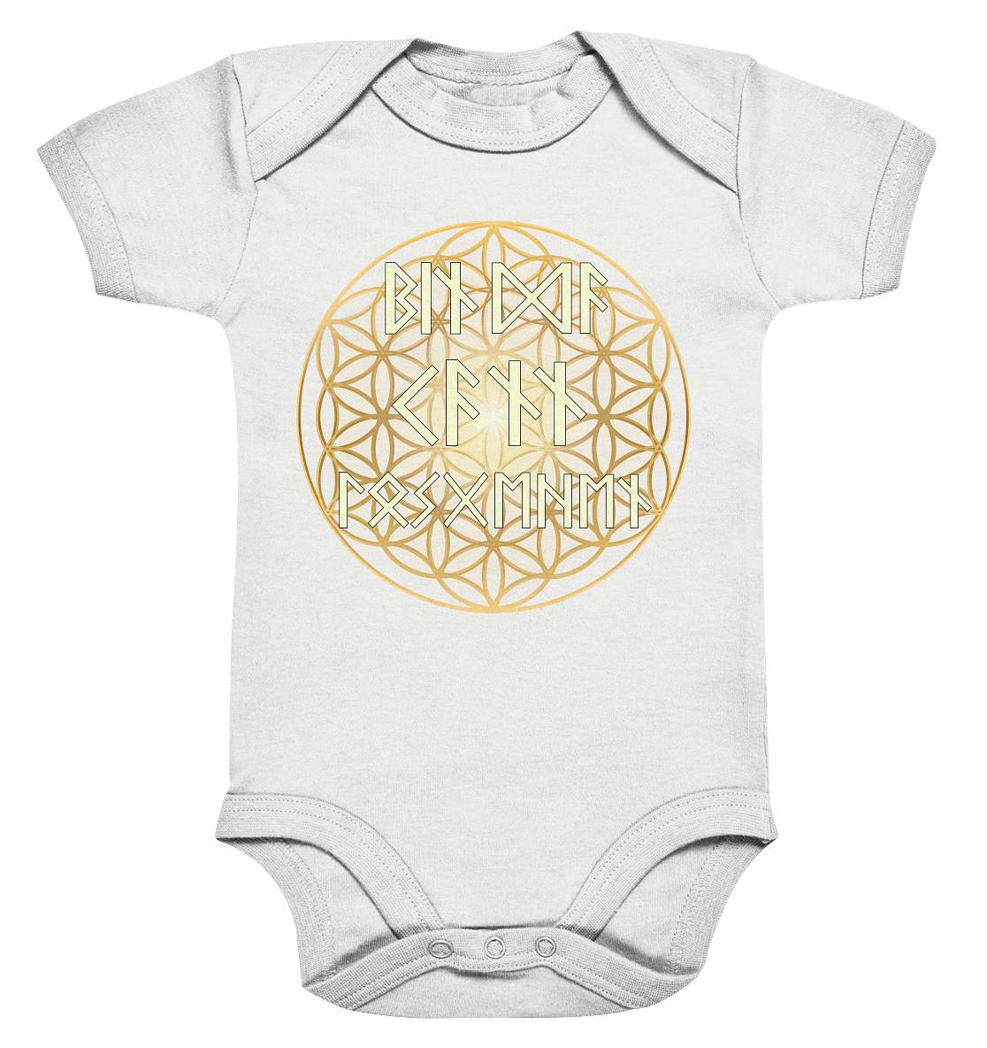 Babybody mit Spruch für Jungen Mädchen Unisex Kurzarm Bin da - Kann losgehen in Runenschrift-bin da,bin da kann losgehen,Blume des Lebens,Cooles Wikinger-T-Shirt,futhark,germanische runen,geschenk wikinger,Geschenk zur Geburt,keltische runen,Lebensblume Kleidung,nordische runen,Rune,runen,Runen Tshirt,Runenschrift,Unisex für Kinder,Unisex-Babykleidung,wikinger,Wikinger Outfit,Wikinger Shirt,Witziger Body