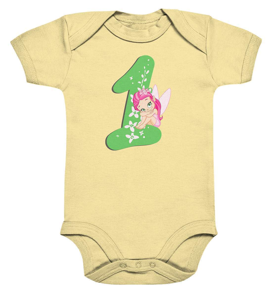 1. Geburtstag Outfit - Feen, Kleine Fee - Organic Baby Bodysuit-1 Jahr,1.Geburtstag,baby,ein jahr alt,einjährig,erster Geburtstag,fairy,Feen,geburtstag,geburtstagsgeschenk,geburtstagsoutfit,Geburtstagsshirt,Geschenk,geschenkidee,kein baby mehr,Kindergeburtstag,kleine fee,kleinkind,mädchen,mädchengeburtstag,perfekte grafik