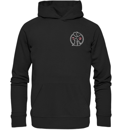 Paar Outfit Hund und Katz mit Initialen personalisiert Buchstaben Name Kombi Hoodie Partner - Organic Basic Hoodie